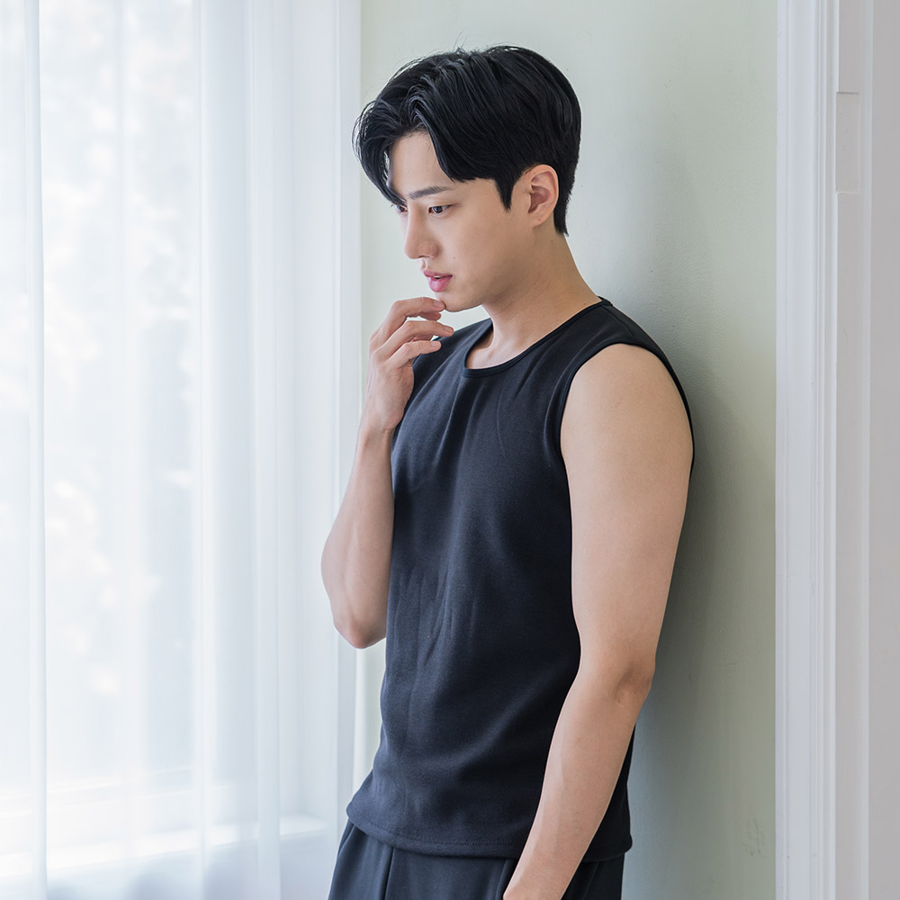 [3% 적립] 에이원 소프트 머슬 기모 런닝 블랙([3% 적립] Aone Soft Muscle Fleece Lining Tank Black) - 2