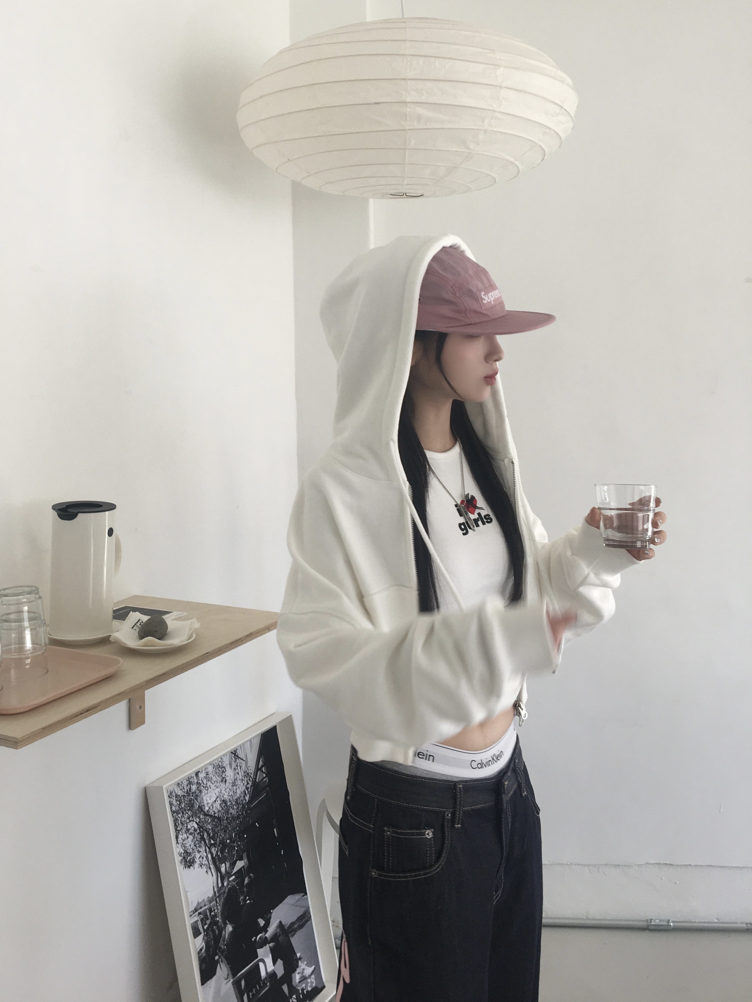 Supreme Waxed Ripstop Camp Cap Light Pink - 24FW 착용 스타일