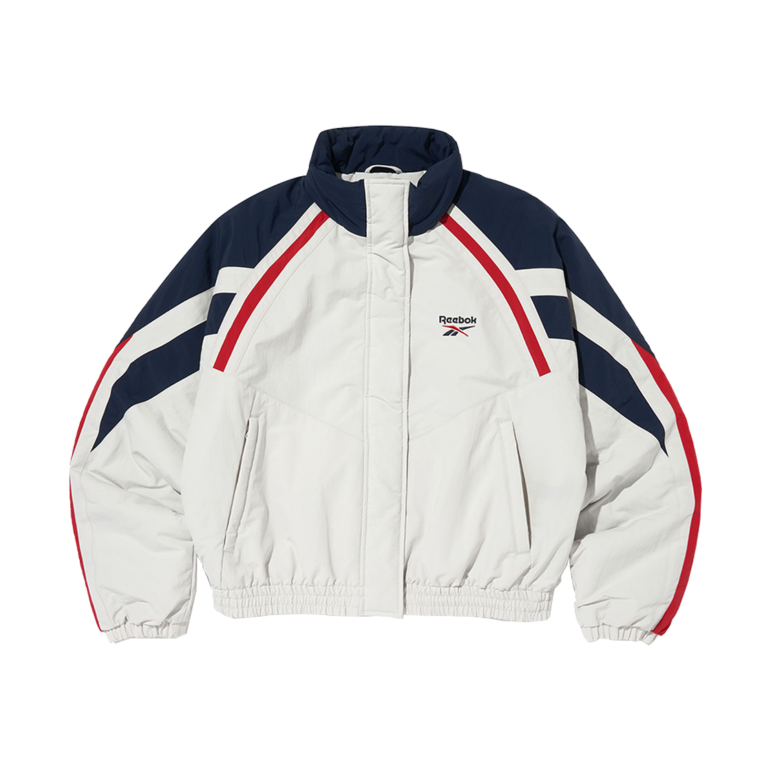 REJU4FJ31I4 Reebok Heritage Crop Padded Jacket W Beige Navy