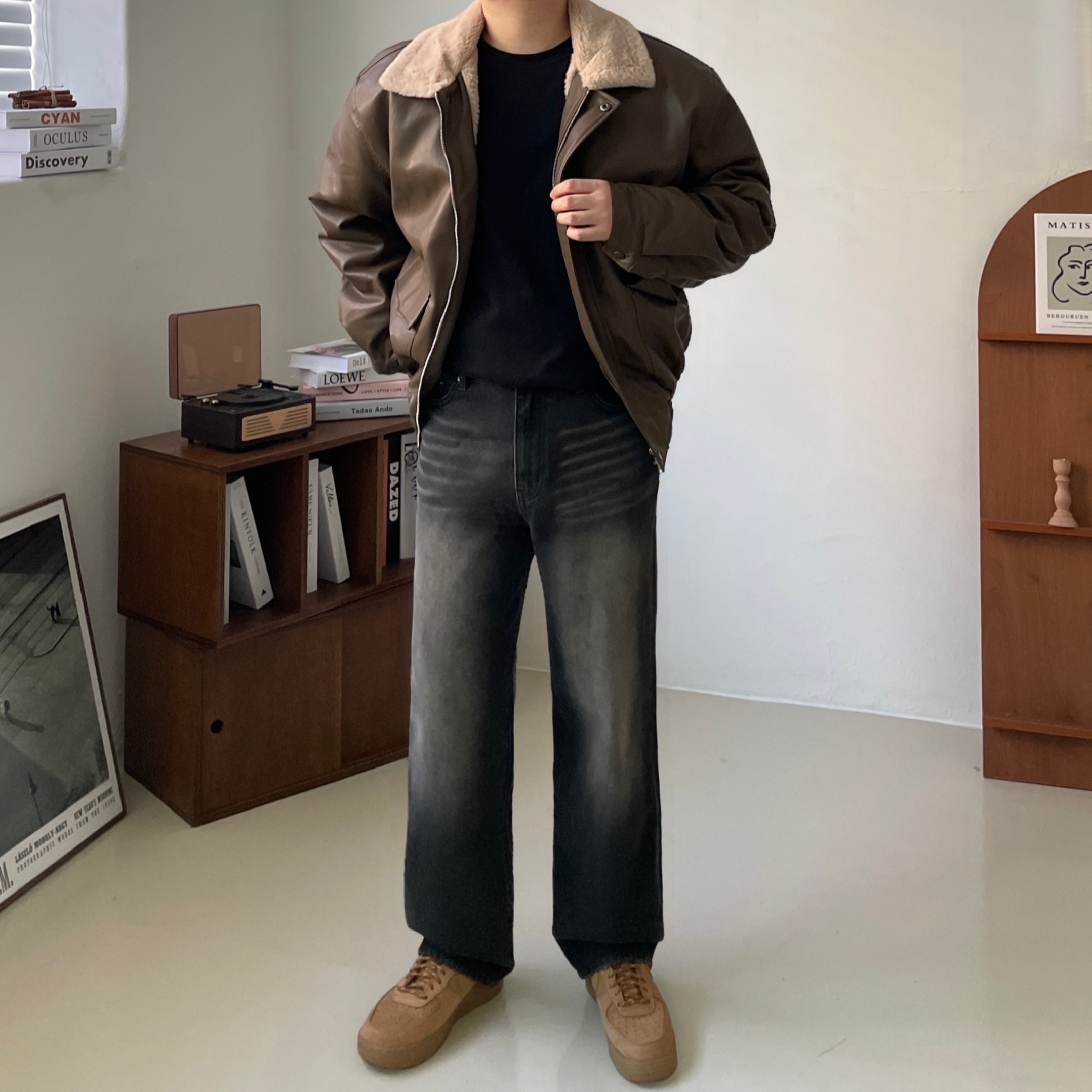(W) Nike Air Force 1 '07 WB Flax Wheat 착용 스타일 - 6