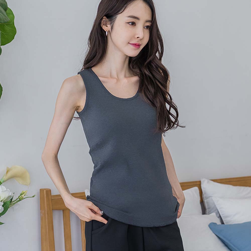 [3% 적립] (W) 에이원 소프트 기모 런닝 다크그레이([3% 적립] (W) Aone Soft Fleece Lining Tank Dark Gray) - 2