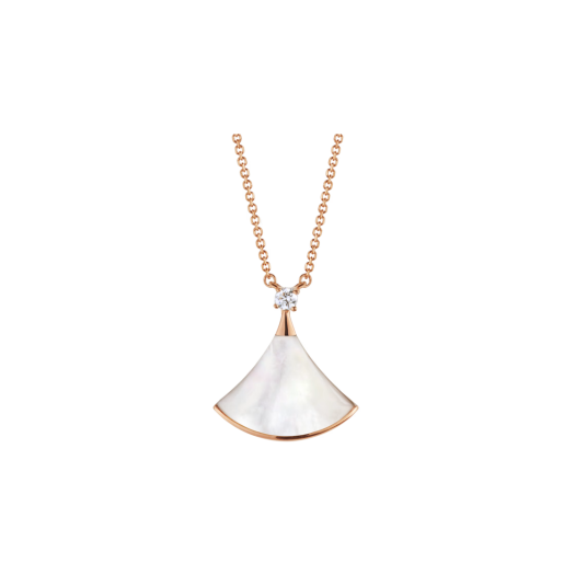 Bulgari Divas Dream Necklace Rose Gold Mother of Pearl Diamond