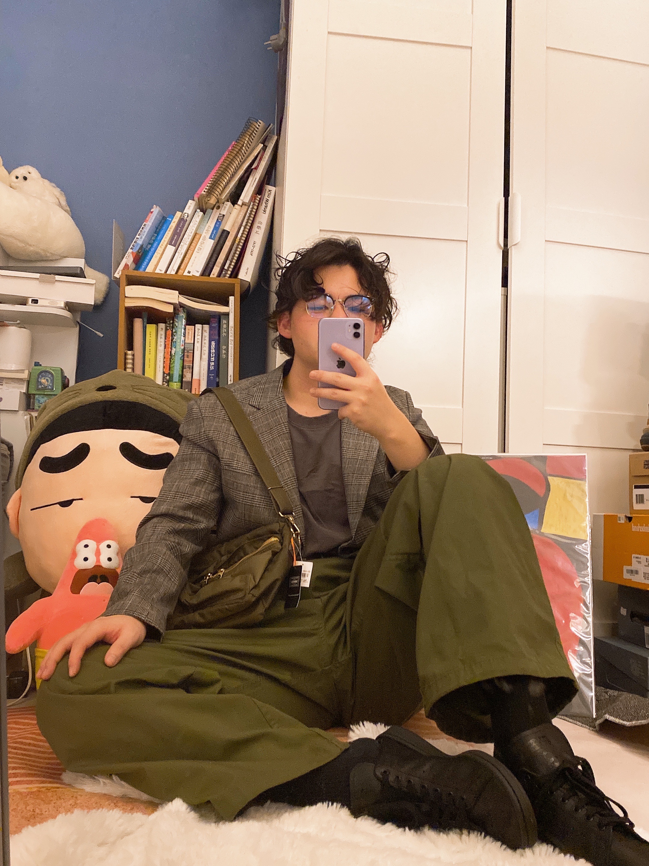 Adidas Stan Smith Decon Core Black, Uniqlo UT x CPFM x SpongeBob Plush Toy Patrick Star 착용 스타일 - 2