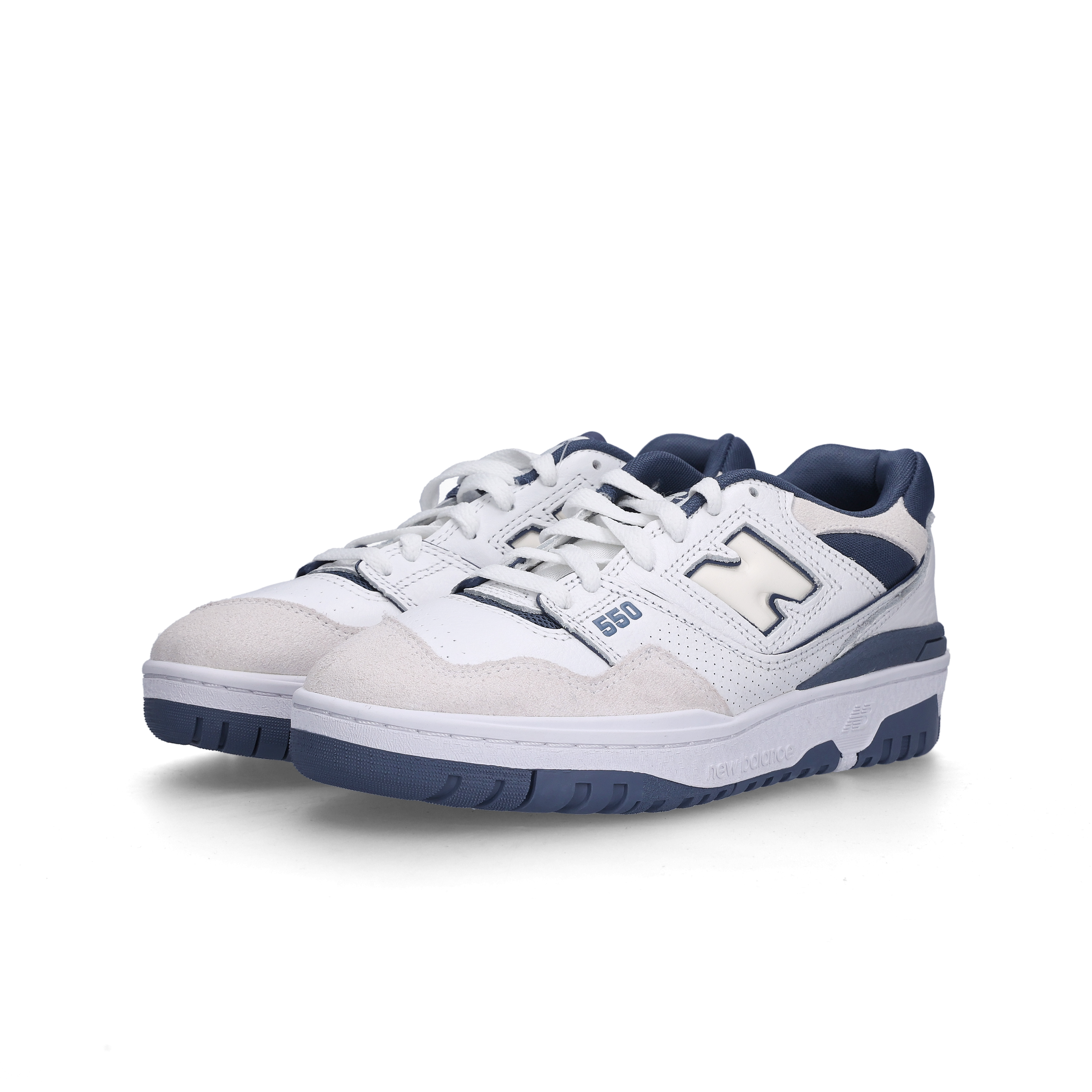 New Balance 550 White Vintage Indigo - 2E Wide