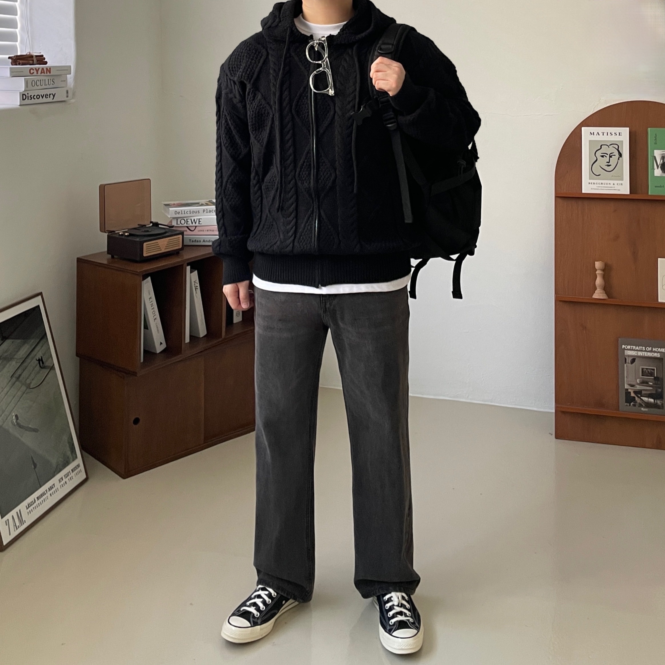 Converse Chuck 70 Ox Black - Standard 착용 스타일 - 1