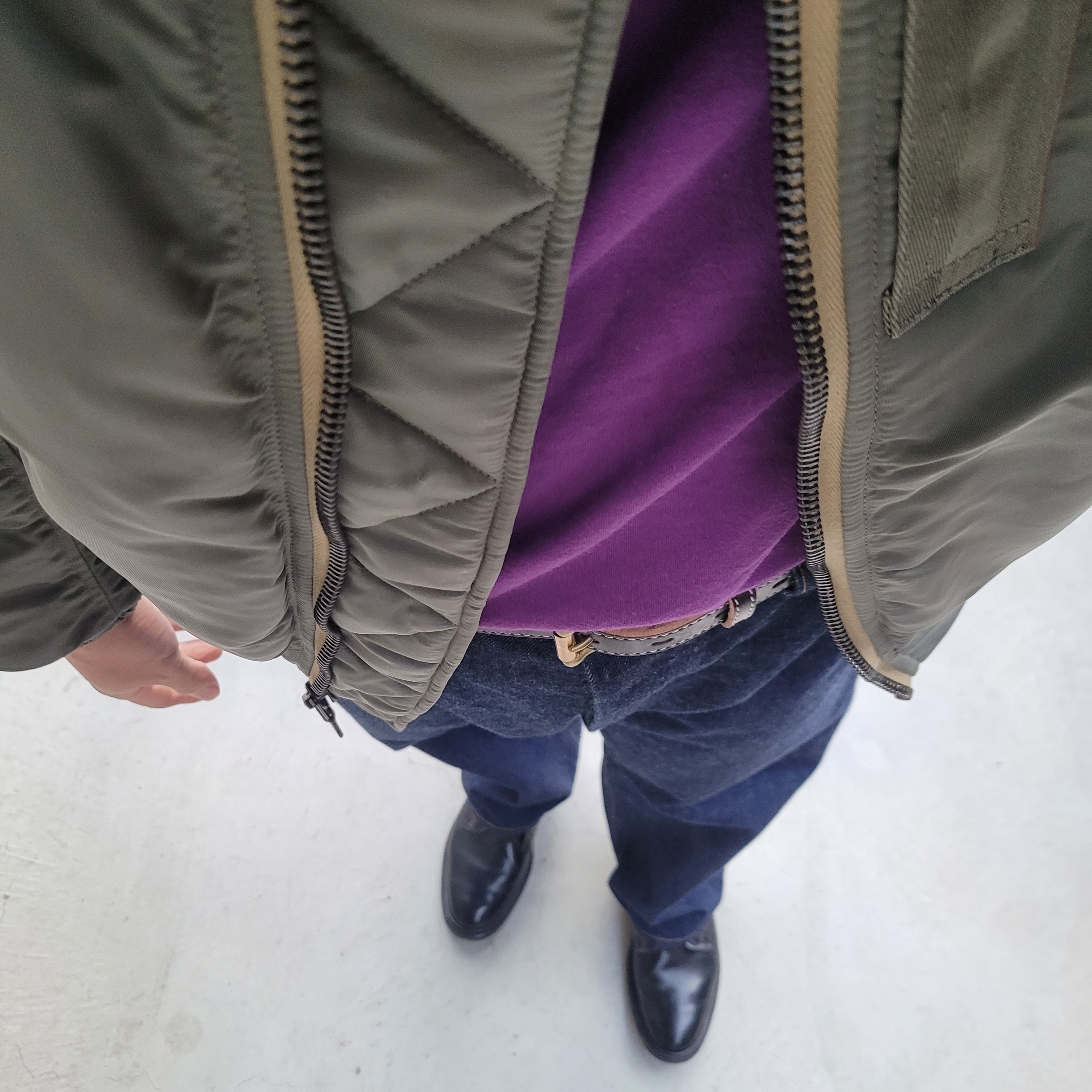Alden 9901 Cordovan Plain Toe Blucher Oxford Black - E 착용 스타일 - 3