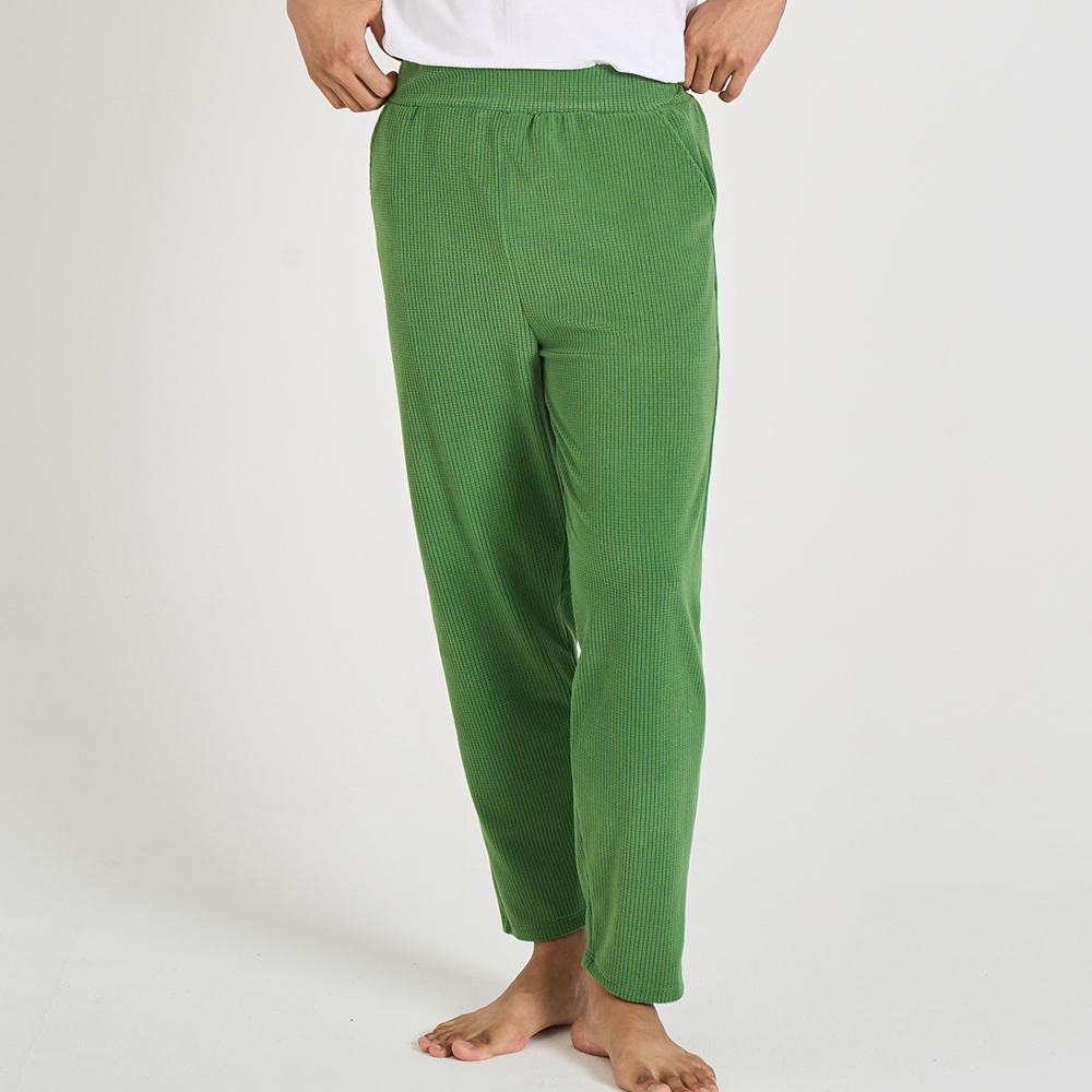 [3% 적립] 에이원 코듀로이 골지 밴딩 잠옷 바지 그린([3% 적립] Aone Corduroy Ribbed Elastic Pajama Pants Green) - 2