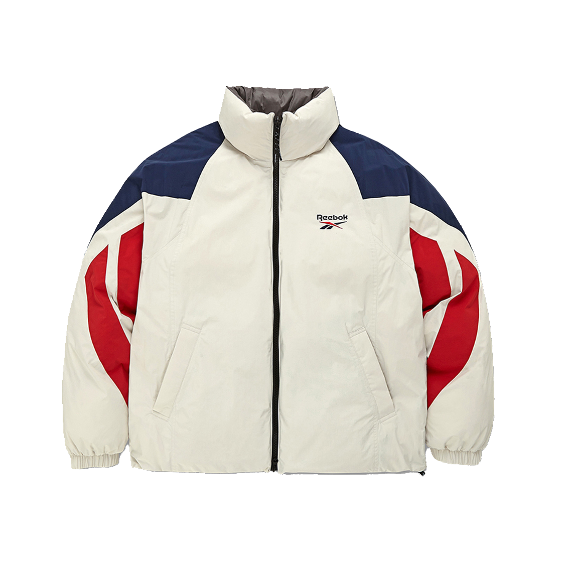 REJU4FD52I4 Reebok Vector Reversible Down Jacket Beige