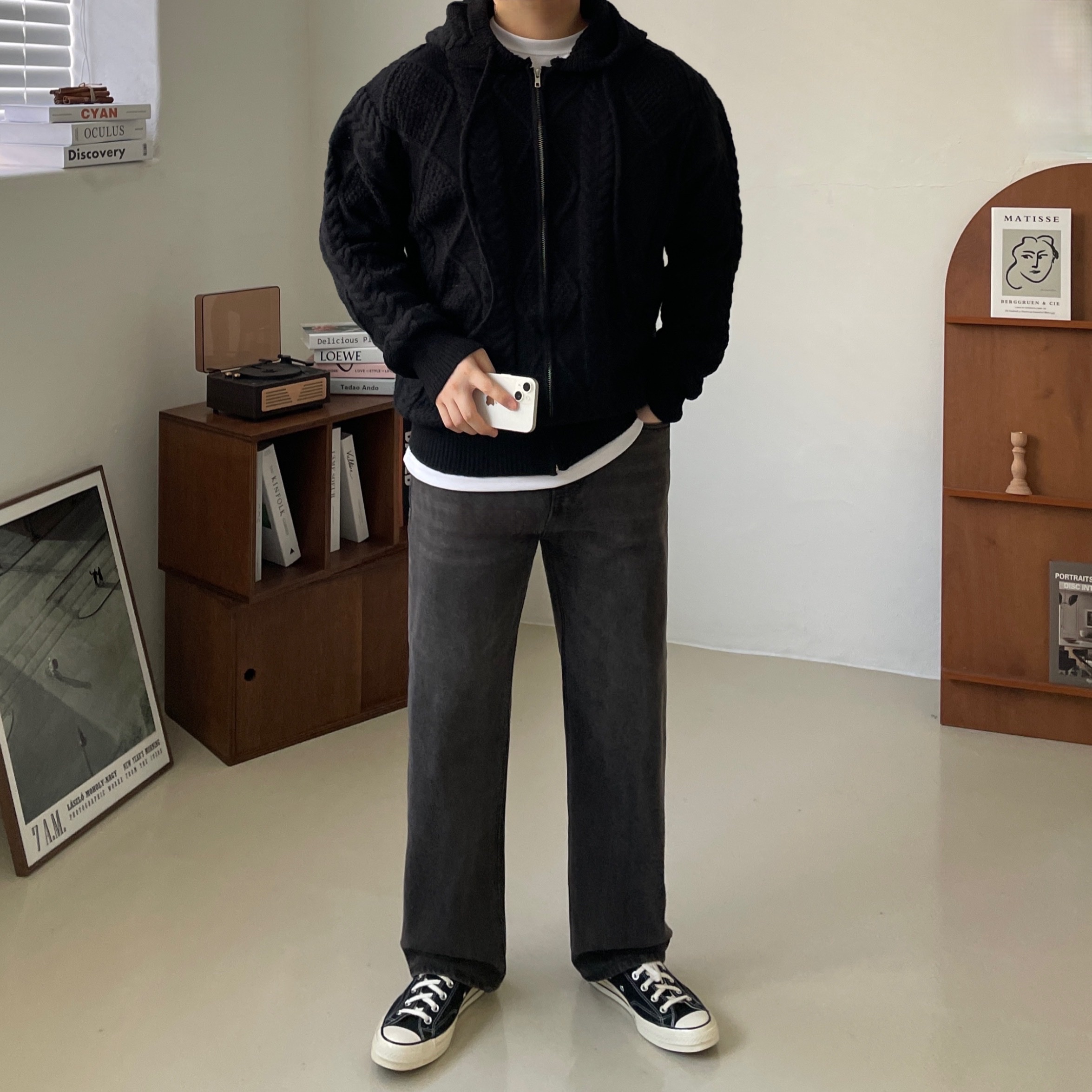 Converse Chuck 70 Ox Black - Standard 착용 스타일 - 6
