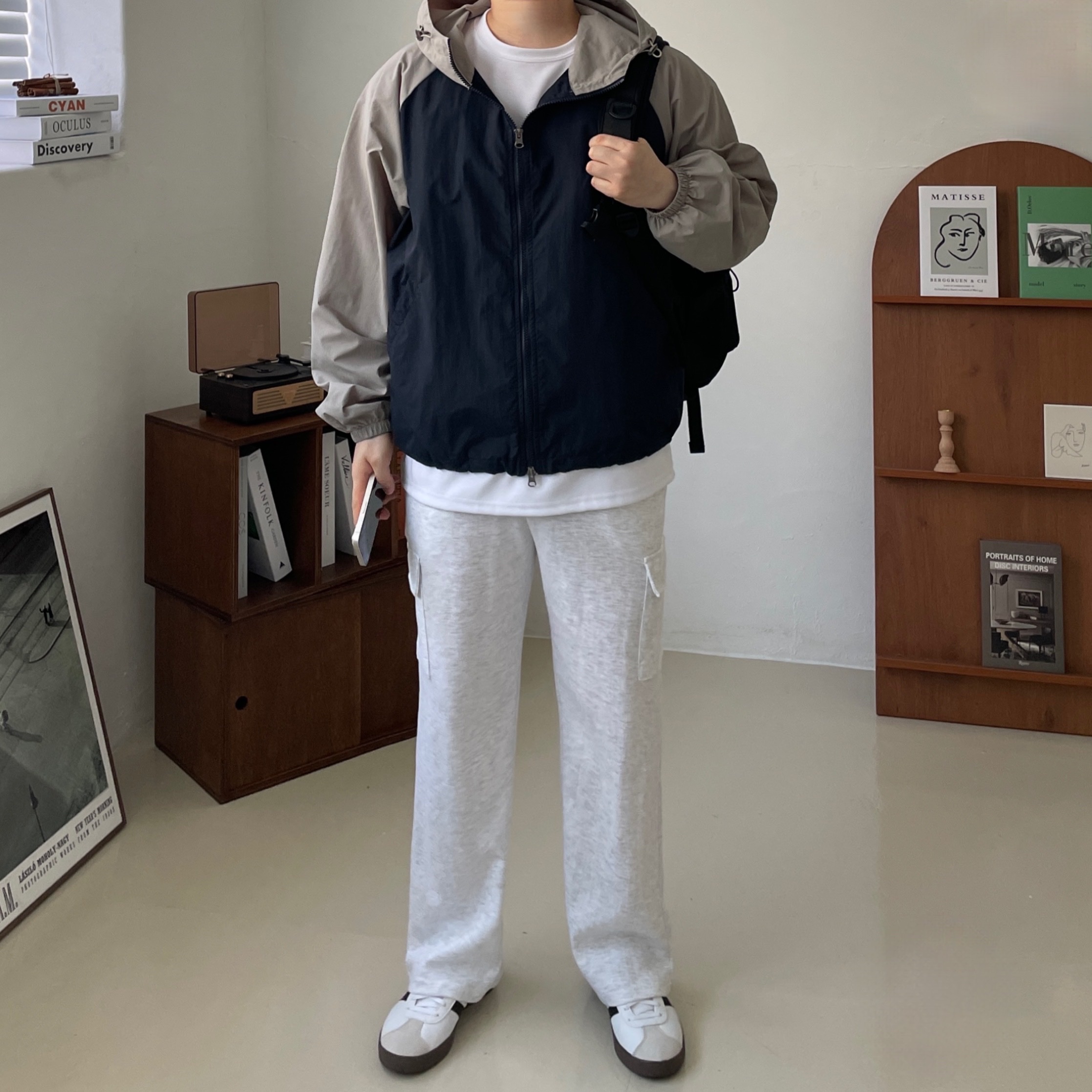 Adidas Samba OG Cloud White 착용 스타일 - 1