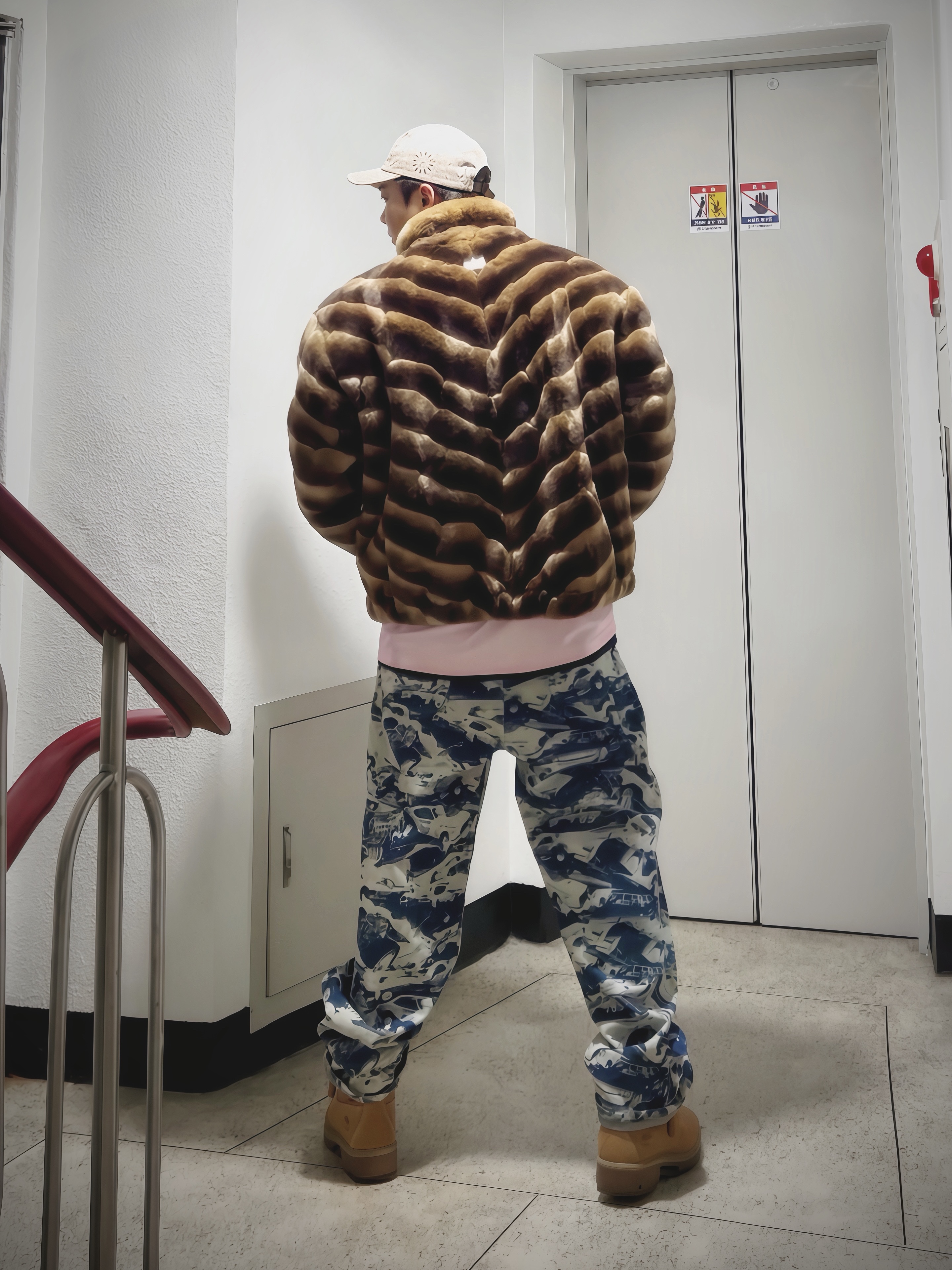 Supreme Bandana Camp Cap Tan - 21SS, Jordan x Off-White S/S Top Forest Green Black - US/EU 착용 스타일 - 3