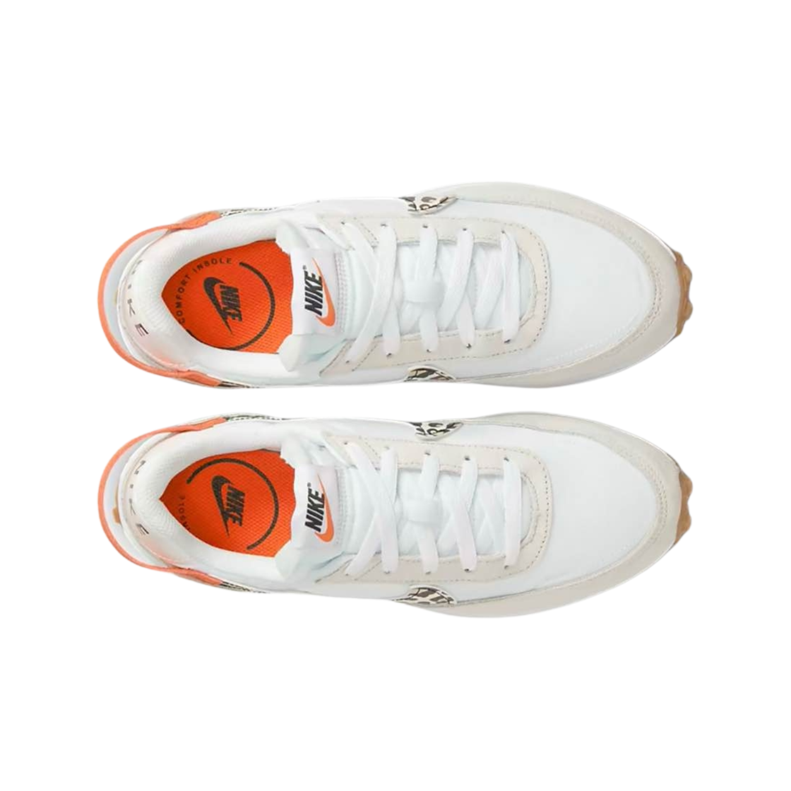 (W) 나이키 와플 데뷰 레오파드 화이트 팀 오렌지((W) Nike Waffle Debut Leopard White Team Orange) - 2