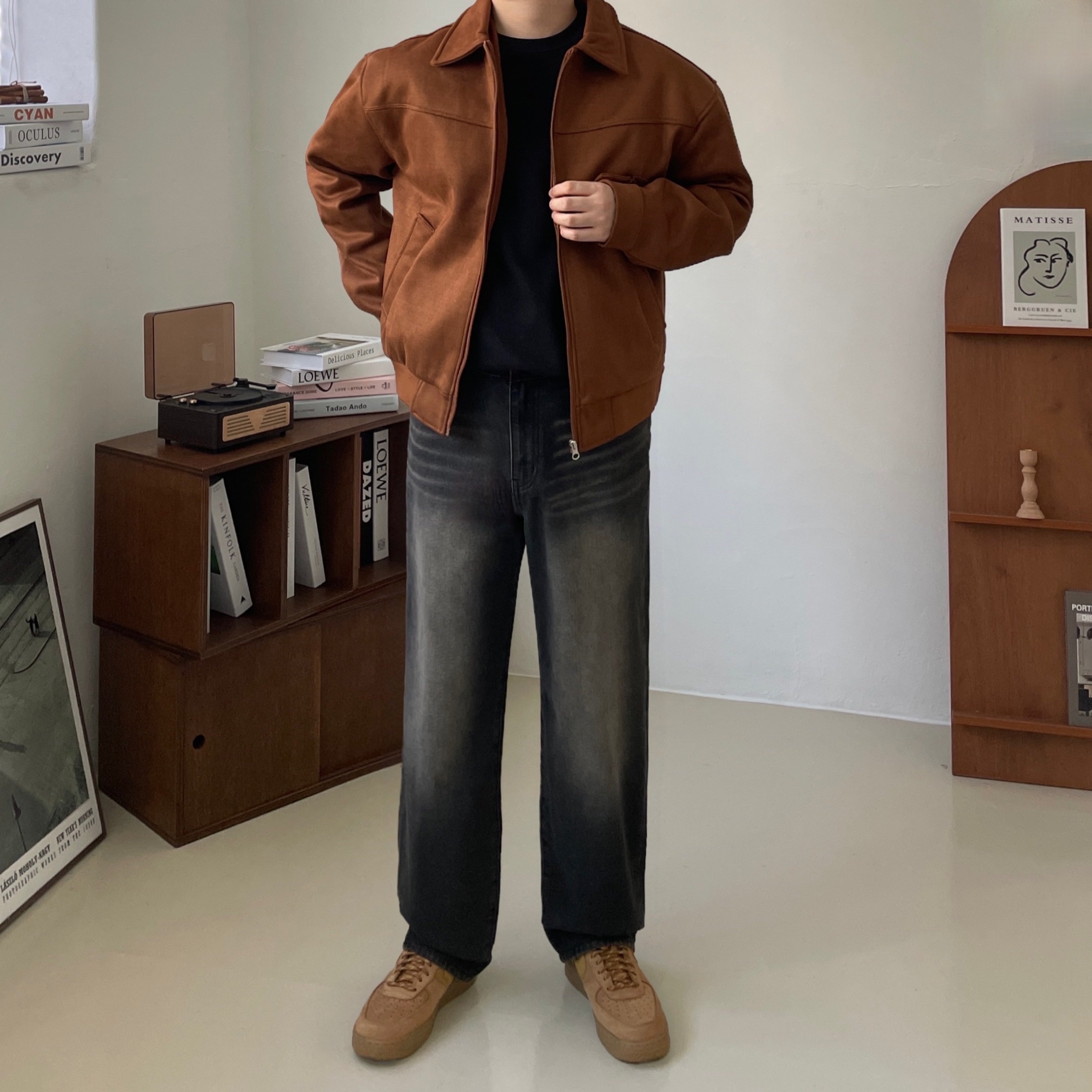 (W) Nike Air Force 1 '07 WB Flax Wheat 착용 스타일 - 1