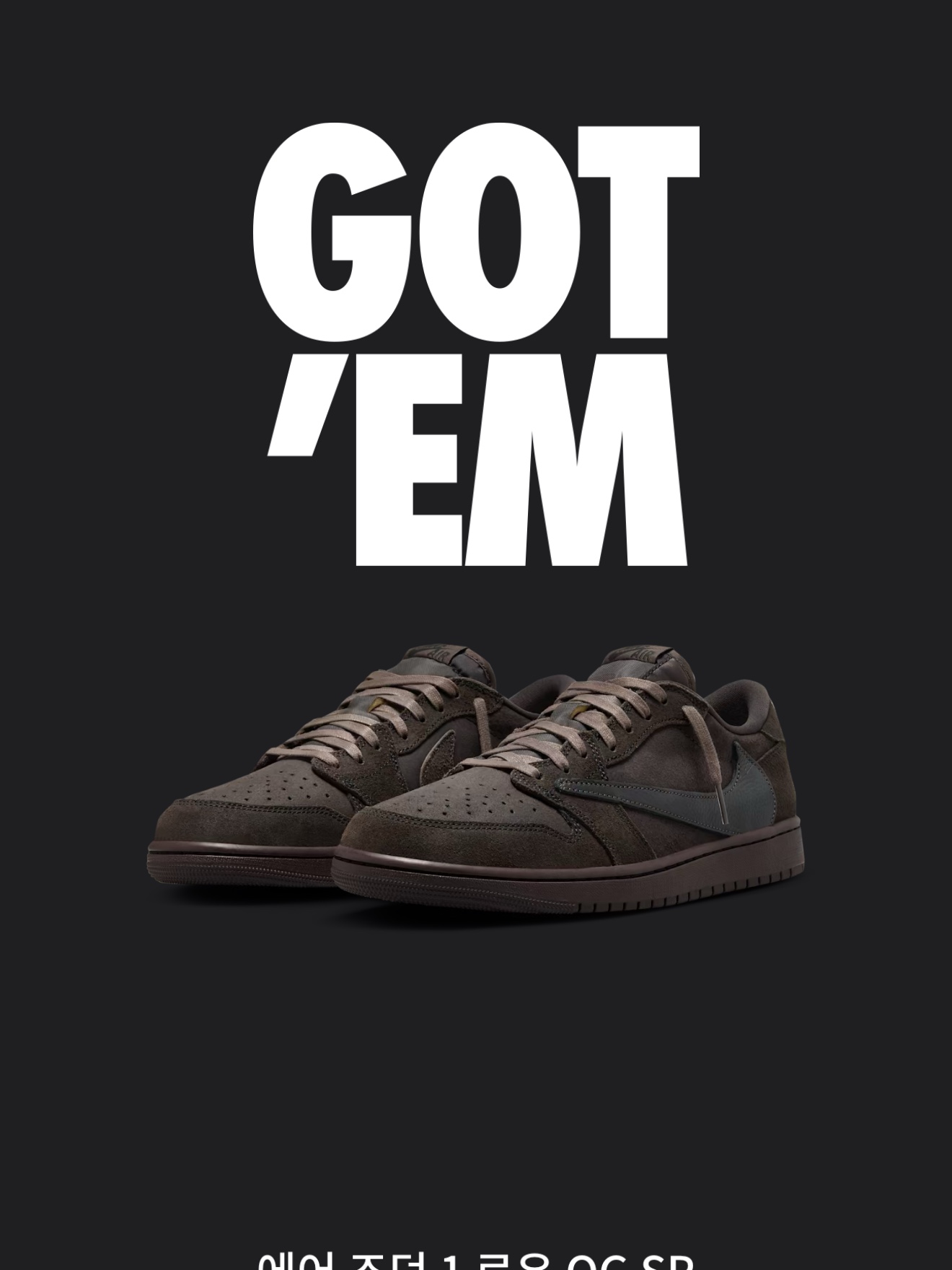 Jordan 1 x Travis Scott Retro Low OG SP Velvet Brown and Dark Mocha 착용 스타일