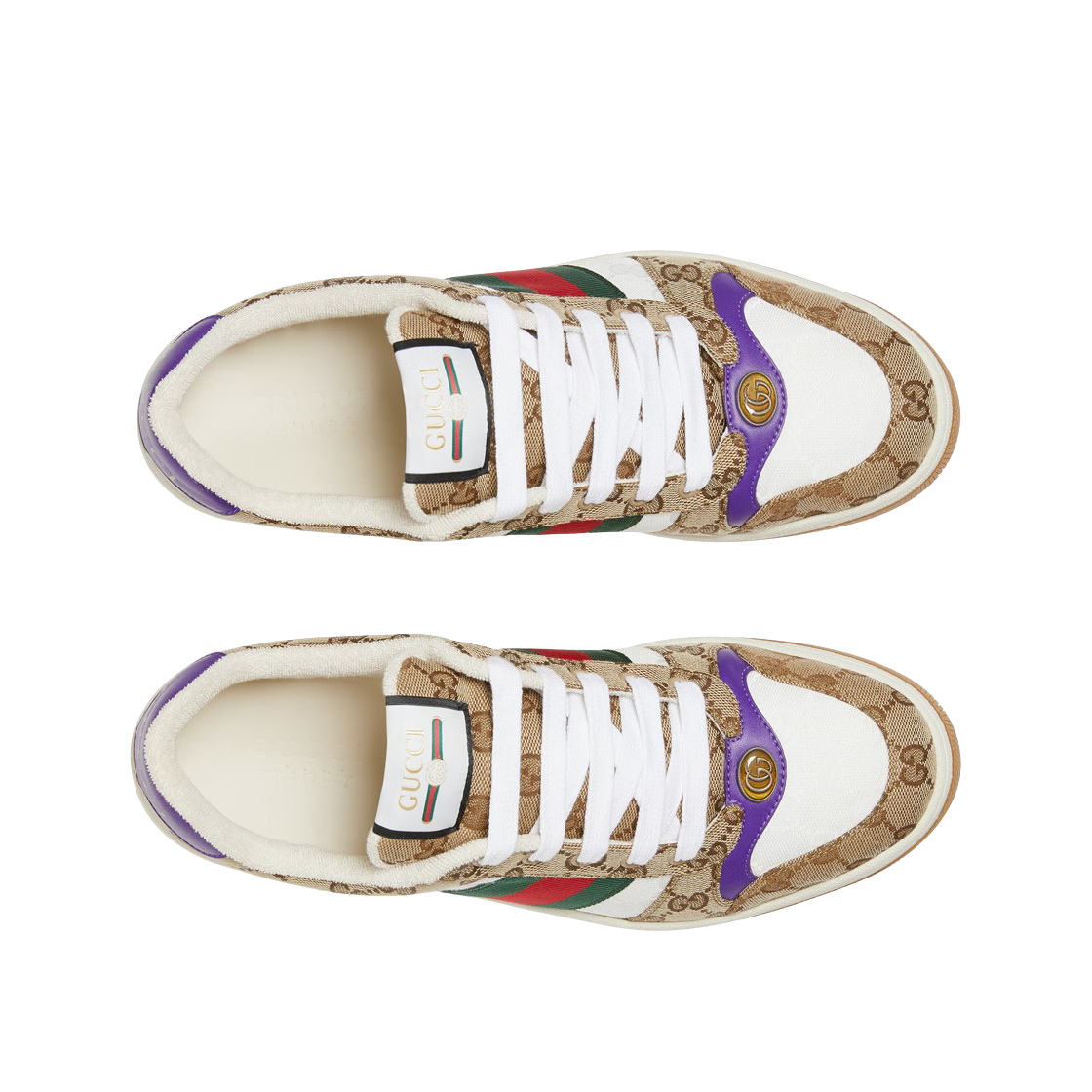 구찌 스크리너 스니커즈 베이지 다크 브라운(Gucci Screener Sneakers Beige Dark Brown) - 2