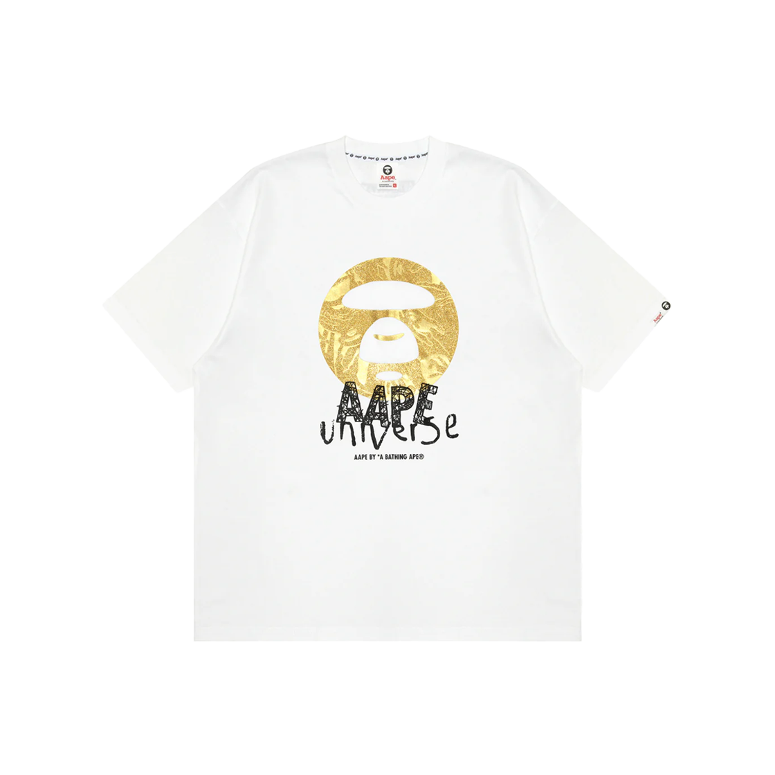 에이프 베이직 유니버스 티 화이트 - 25SS(AAPE Basic Universe Tee White - 25SS)
