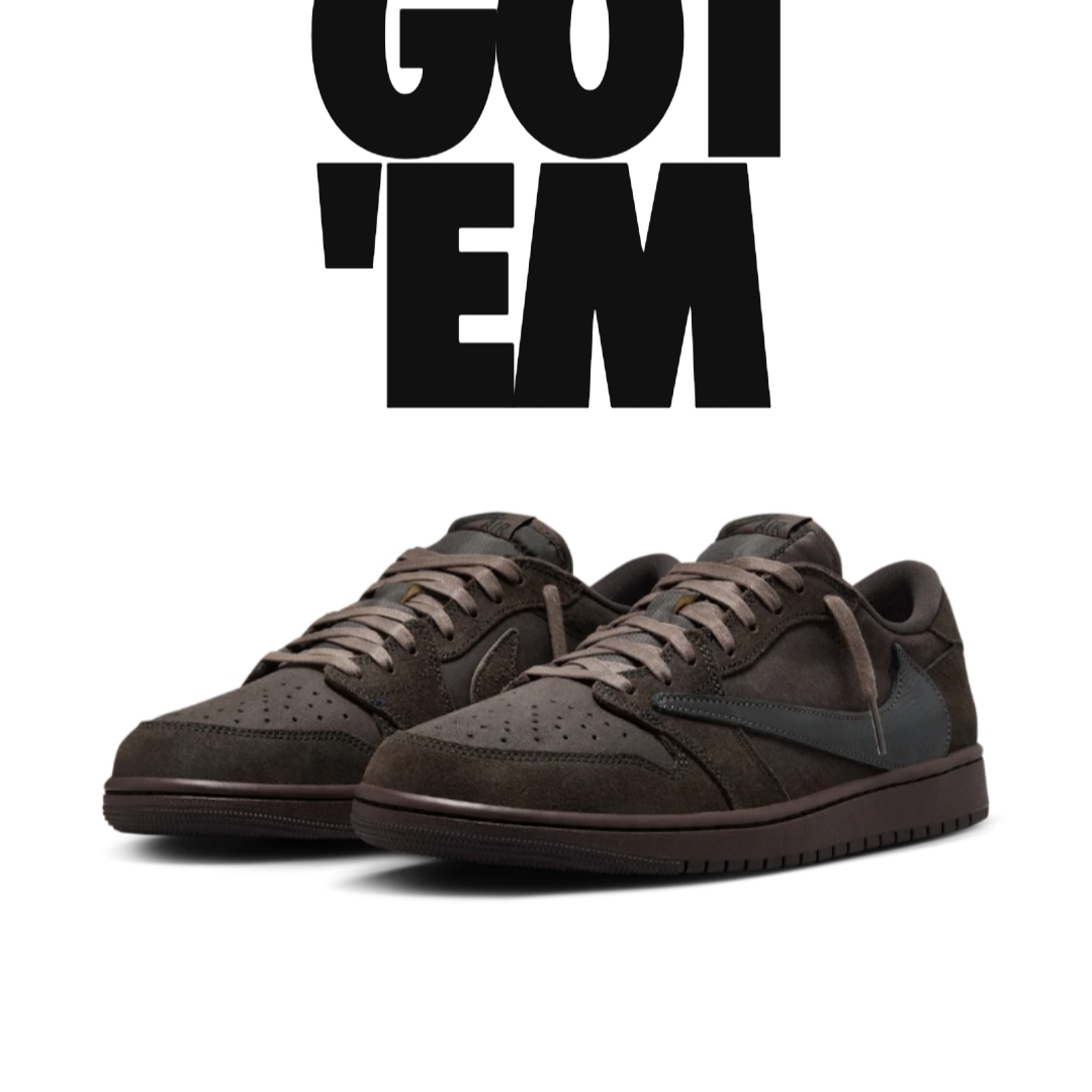 Jordan 1 x Travis Scott Retro Low OG SP Velvet Brown and Dark Mocha 착용 스타일