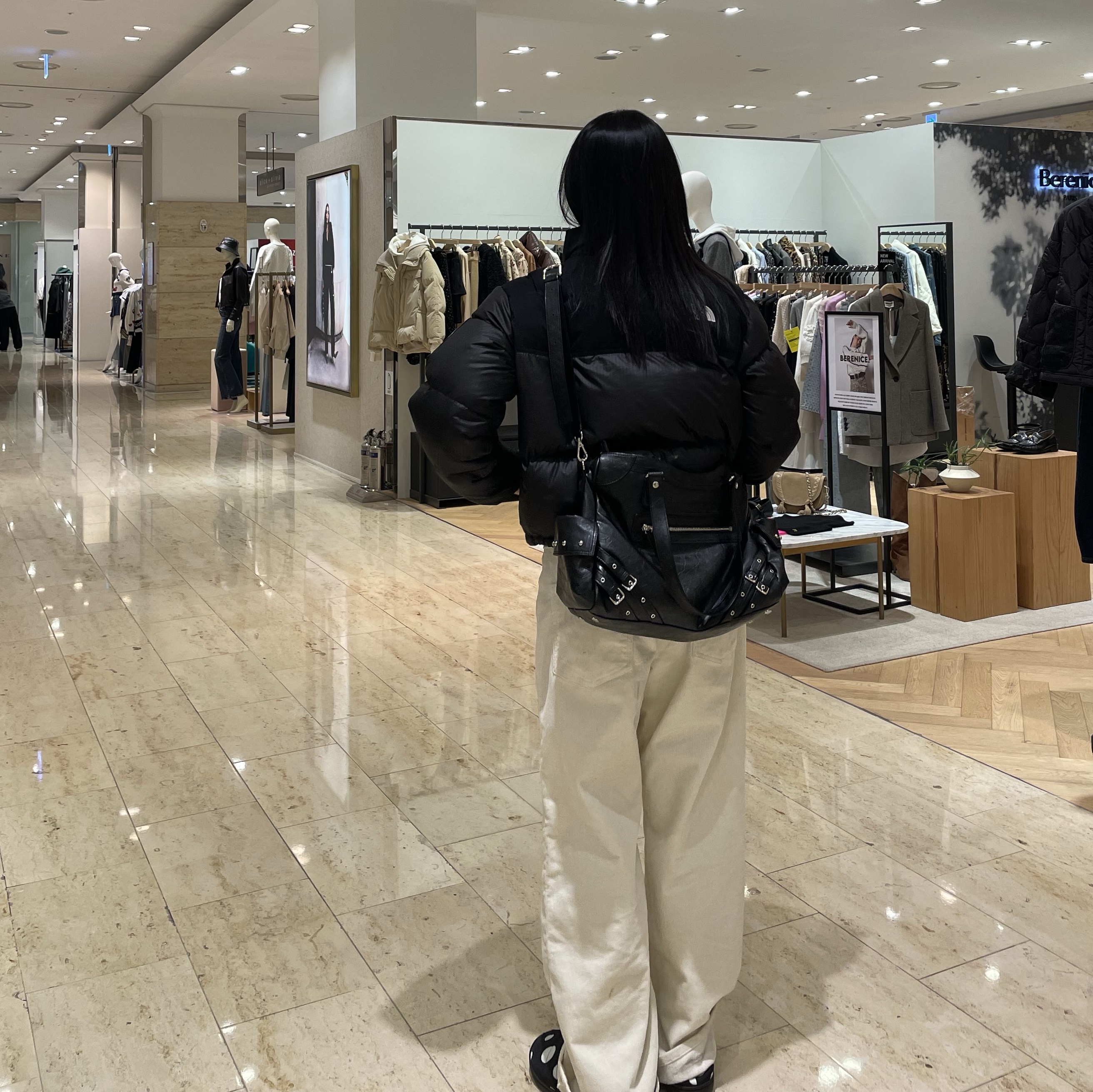 Subu Down Sandal Cream Snow Dot, (W) The North Face White Label Novelty Nuptse Down Jacket Black 착용 스타일
