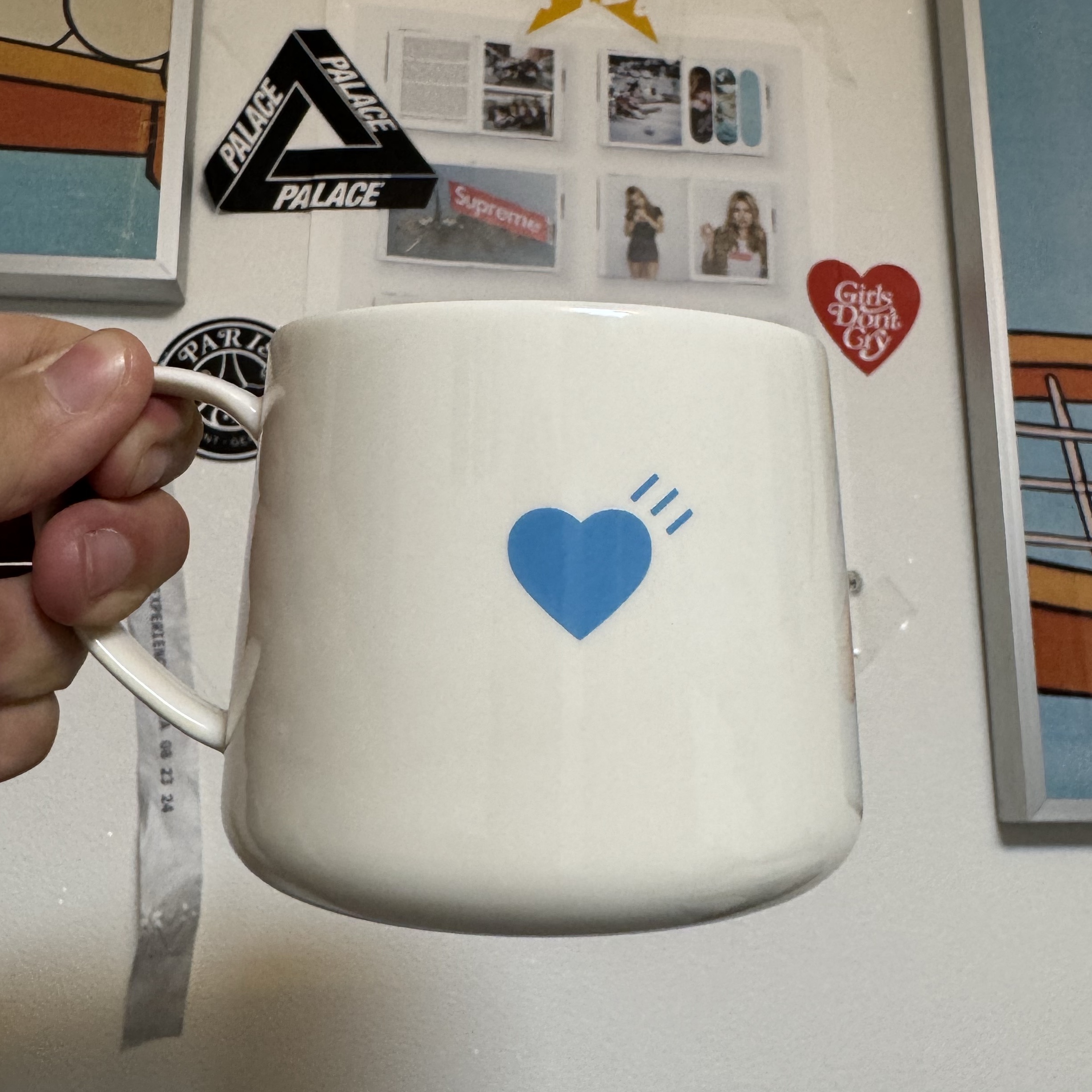 Human Made x Blue Bottle Coffee Kiyosumi Mug White 착용 스타일