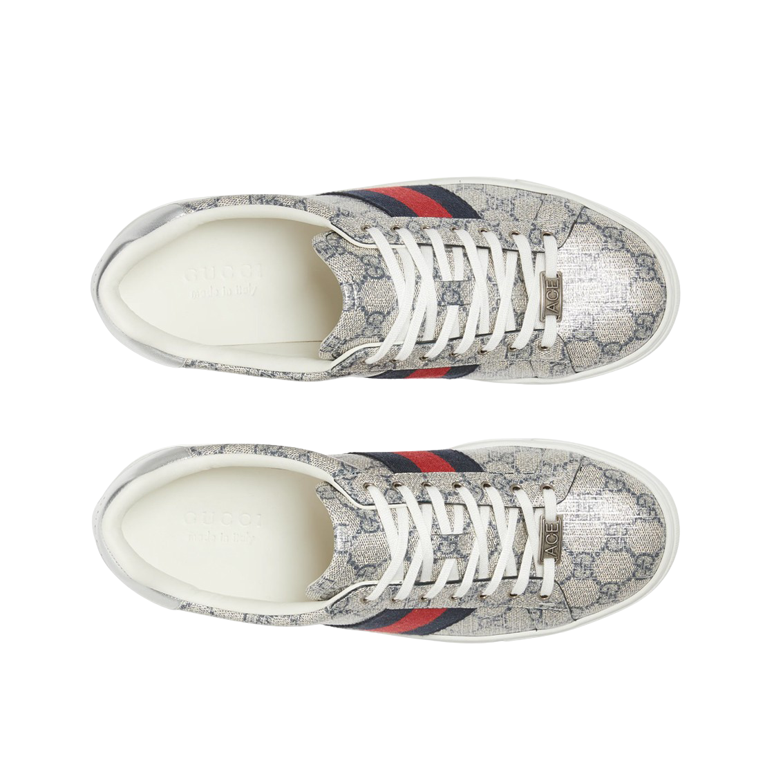 구찌 에이스 스니커즈 웹 베이지 블루(Gucci Ace Sneakers with Web Beige Blue) - 2