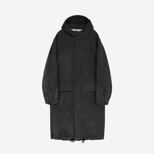 PL2YCO0501NH Polyteru M65 Melton Wool Coat Mid Gray