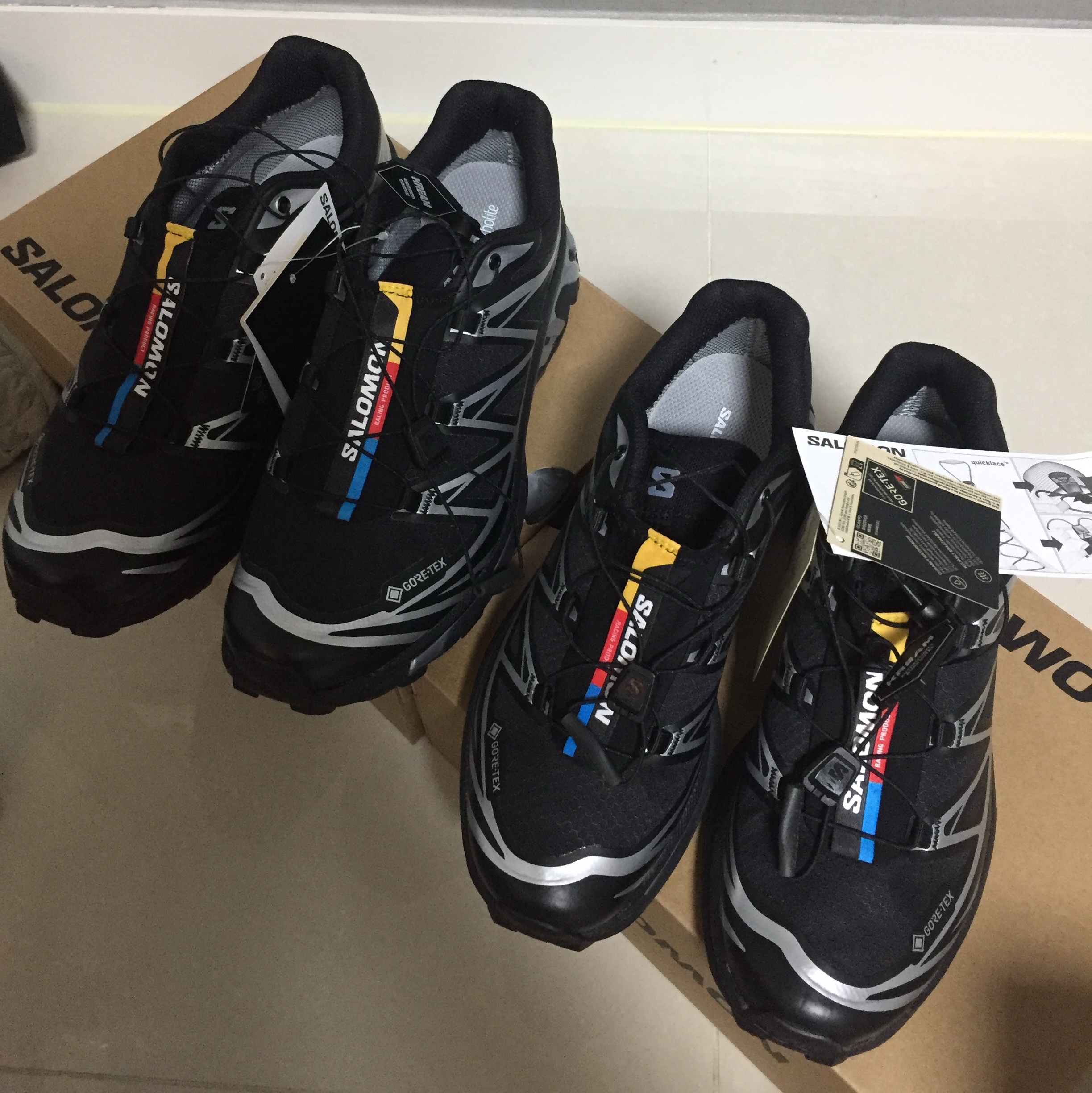 Salomon XT-6 GTX Black Silver 착용 스타일