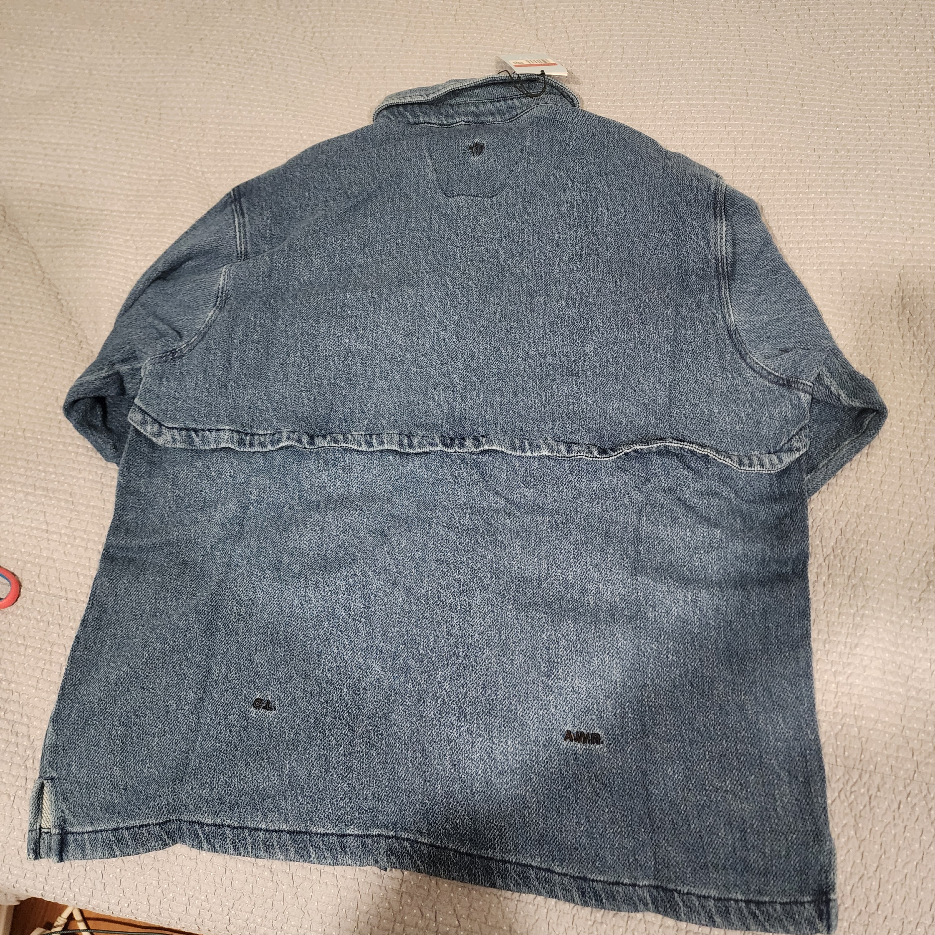 Nike x Drake Nocta Opal Lily Pad Denim Shirt French Blue (FZ3260-486) 착용 스타일 - 2