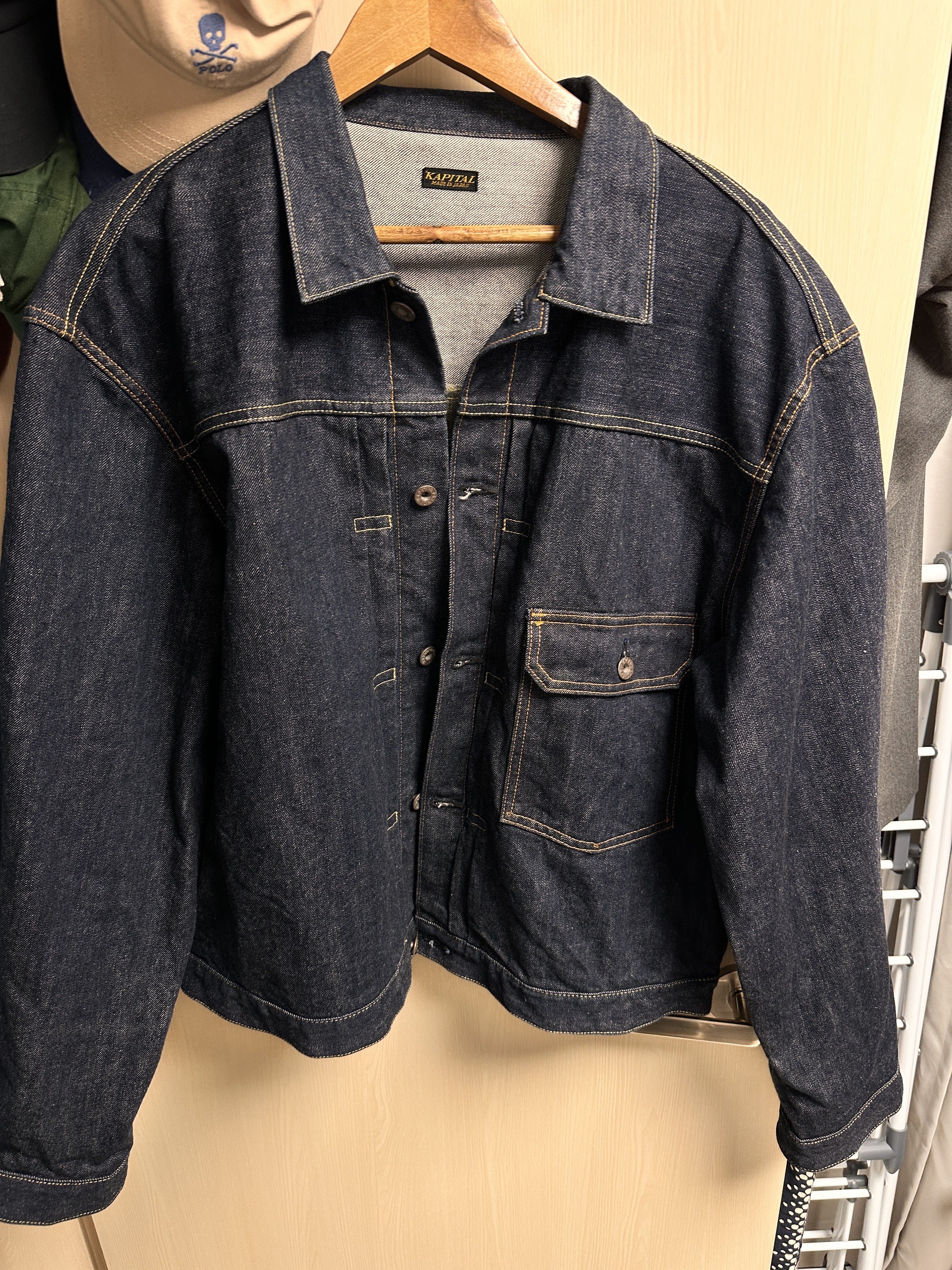 Kapital 14 oz. Denim 1ST One Wash Jacket Indigo 착용 스타일