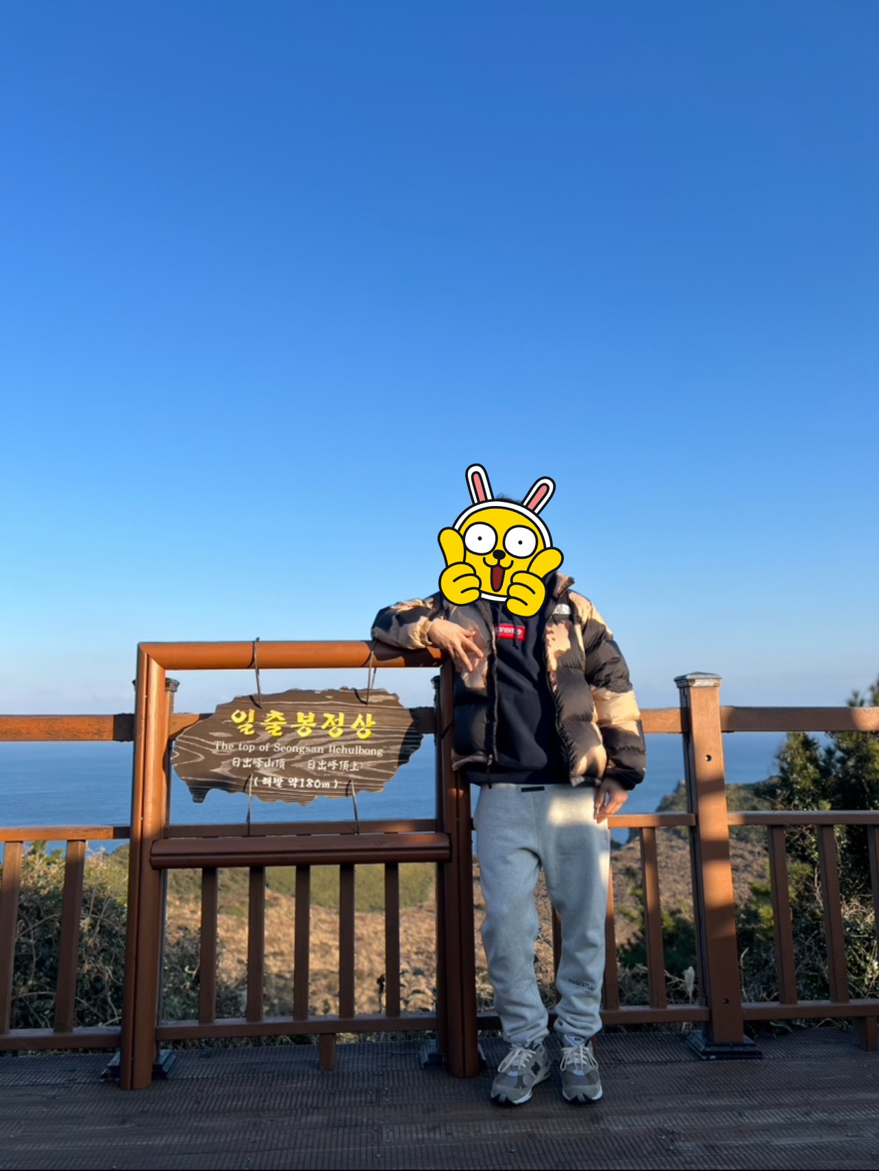 Supreme Box Logo Hooded Sweatshirt Navy - 24FW, Supreme x The North Face Bleached Denim Print Nuptse Jacket Black - 21FW 착용 스타일