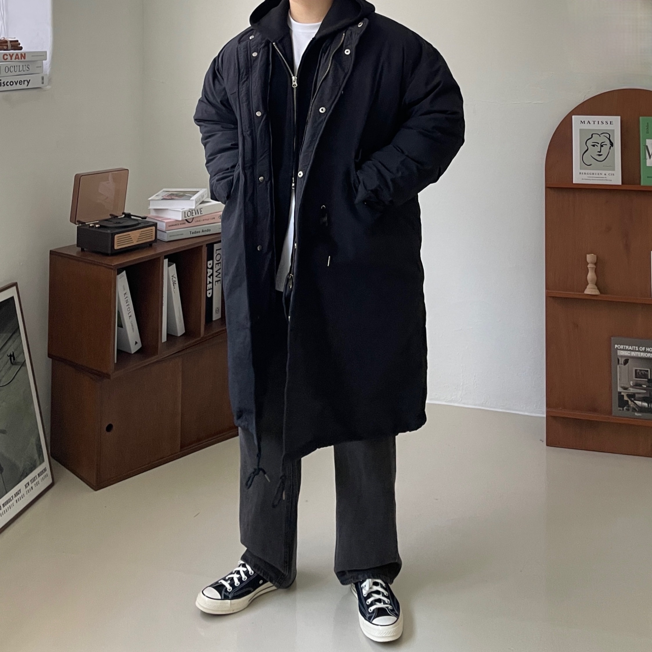 Converse Chuck 70 Ox Black - Standard, Converse Chuck 70 Hi Black 착용 스타일 - 7