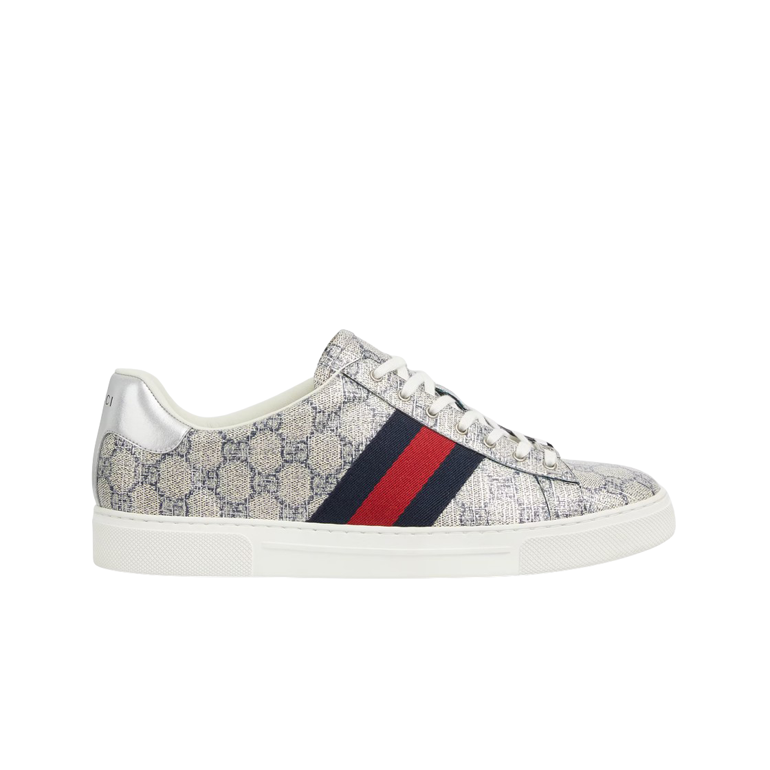 812047-FAD2F-8742 Gucci Ace Sneakers with Web Beige Blue