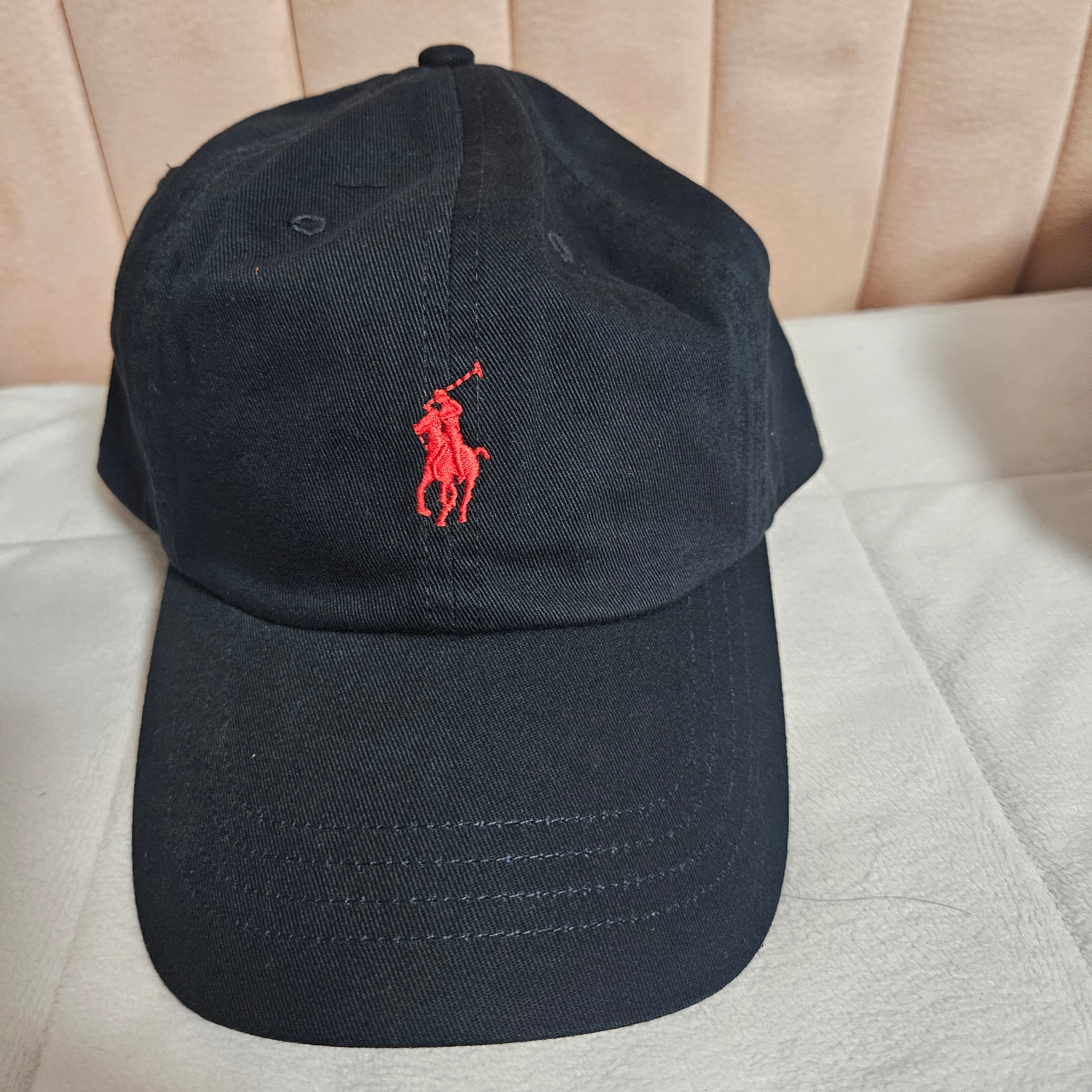 [30%적립] Polo Ralph Lauren Cotton Chino Ball Cap Polo Black 착용 스타일