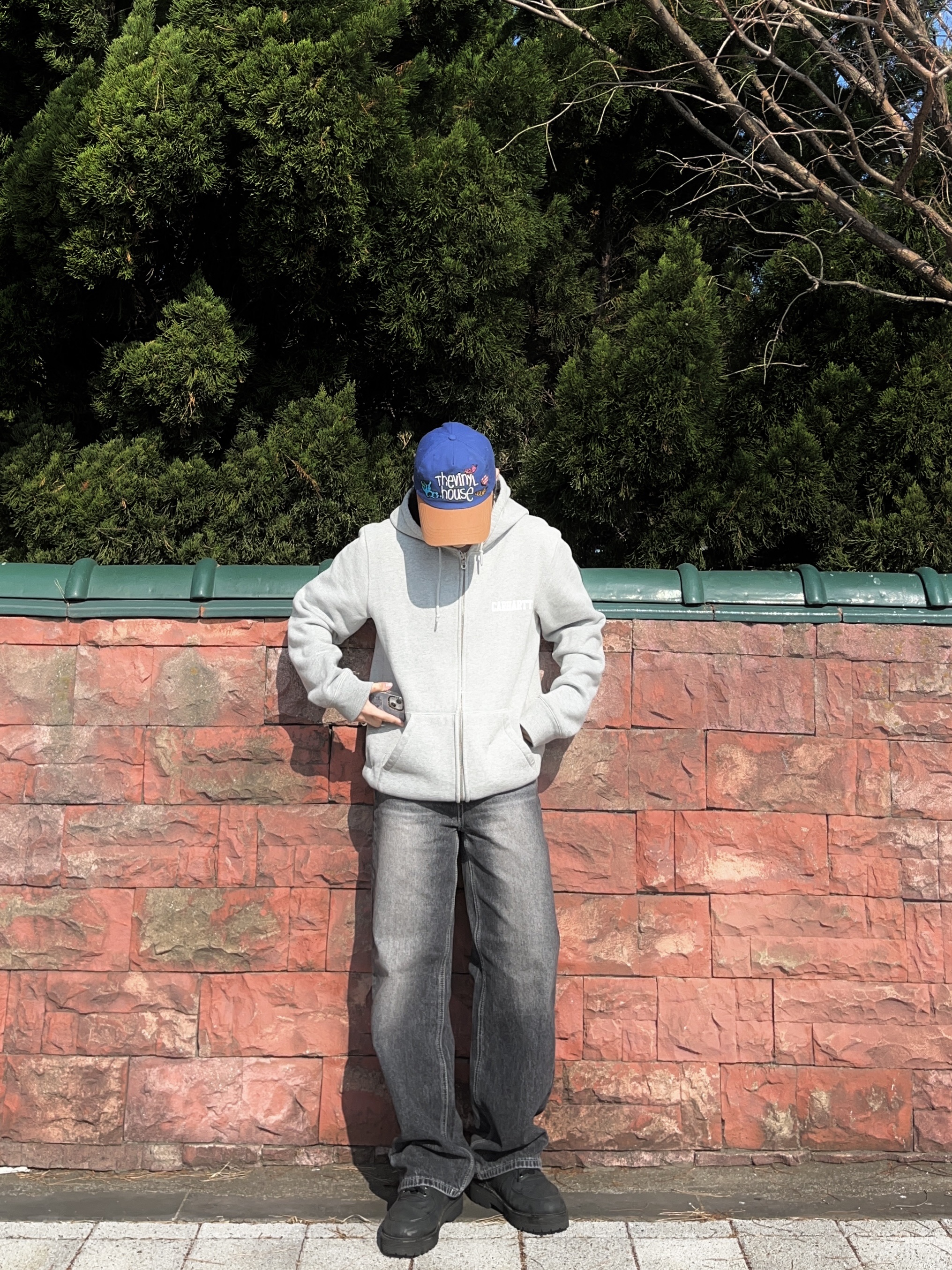 Thevinylhouse Twotone Ball Cap Blue 착용 스타일 - 4