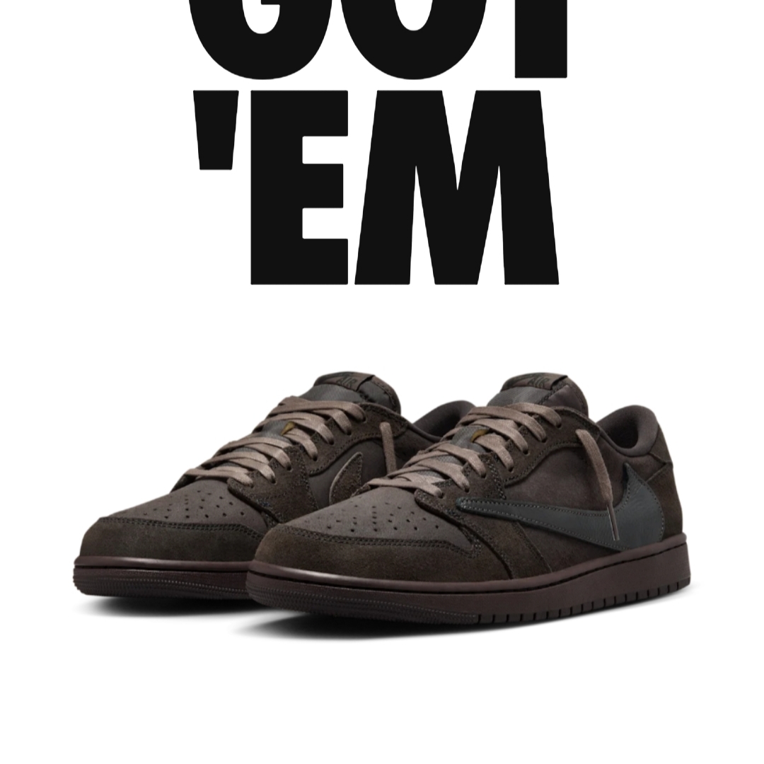 Jordan 1 x Travis Scott Retro Low OG SP Velvet Brown and Dark Mocha 착용 스타일