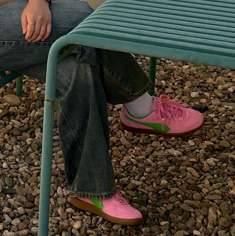 Puma Palermo Special Pink Delight Green 착용 스타일