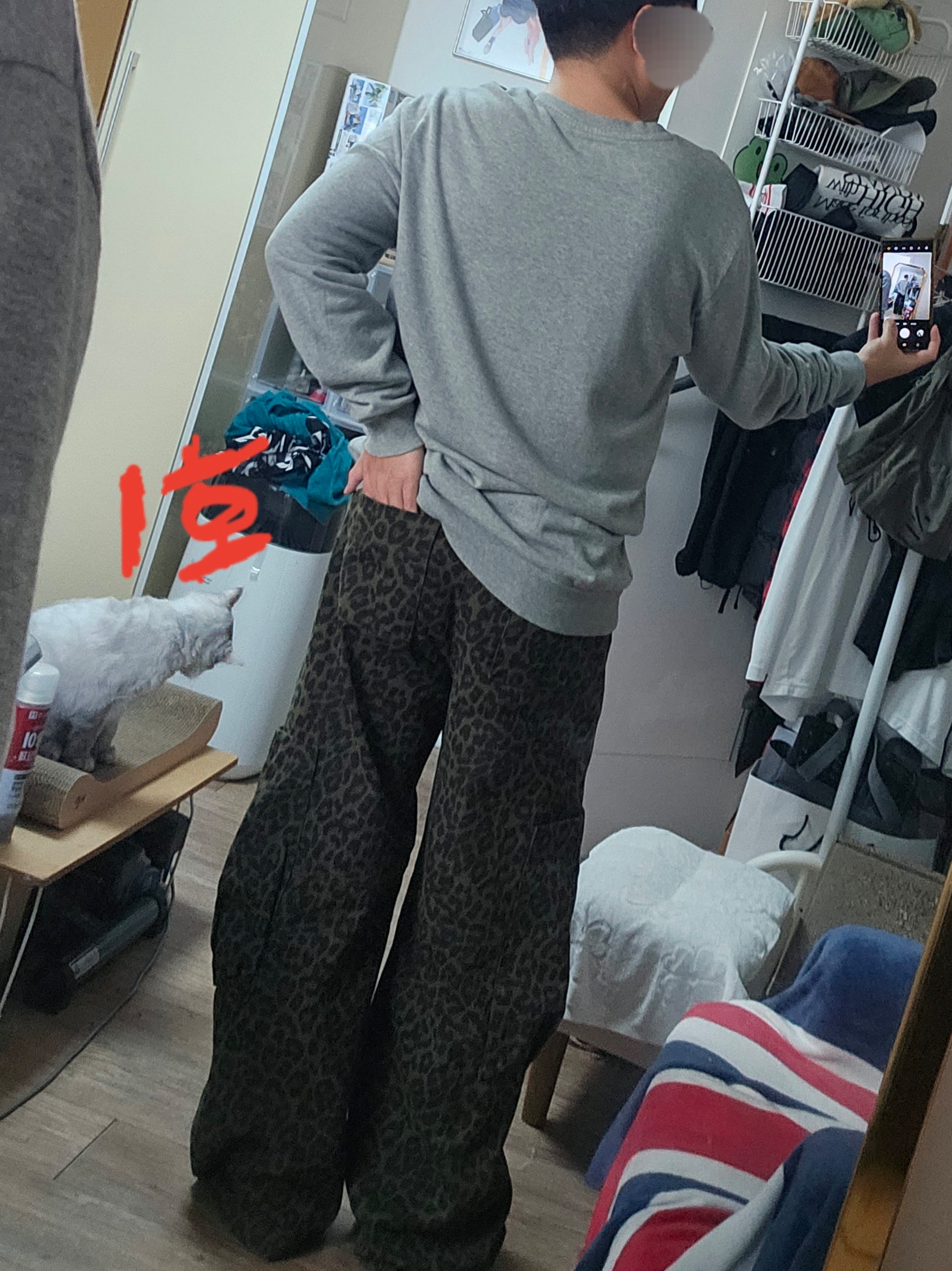Karactor Lumping Cargo Pants Leopard Khaki 착용 스타일 - 5