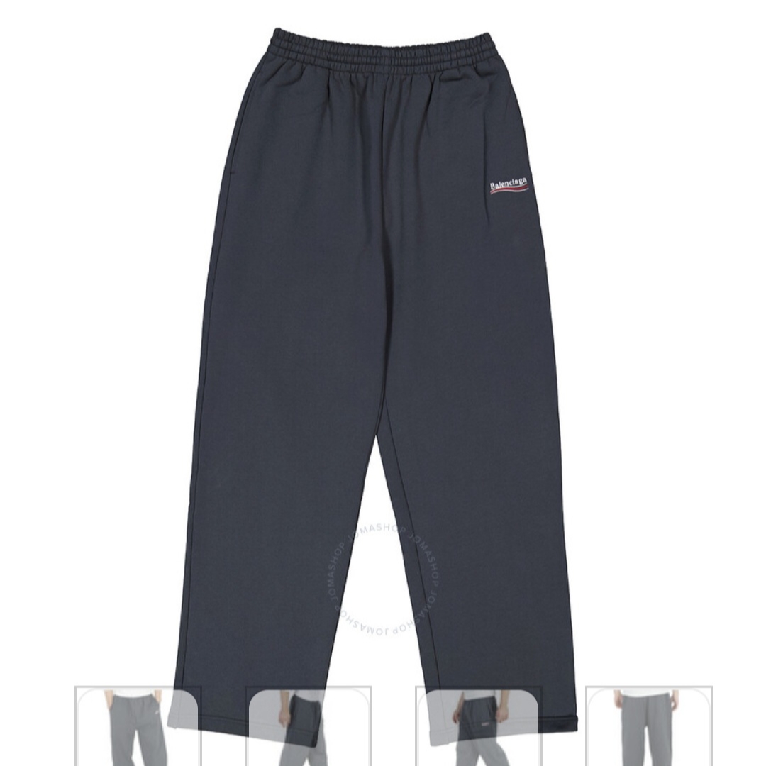 (W) Balenciaga Political Campaign Jogging Pants Dark Grey 착용 스타일 - 2