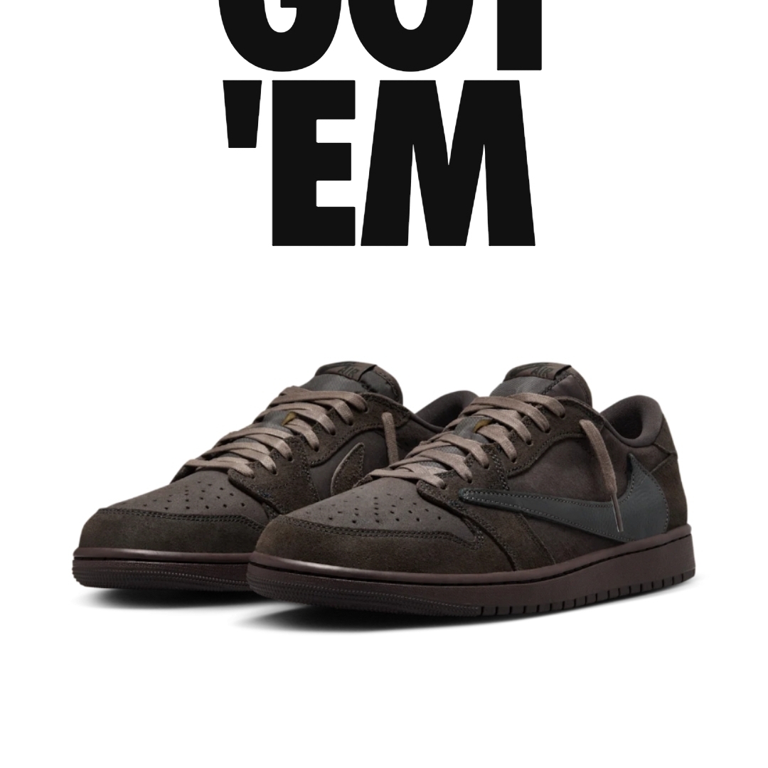 Jordan 1 x Travis Scott Retro Low OG SP Velvet Brown and Dark Mocha 착용 스타일 - 2