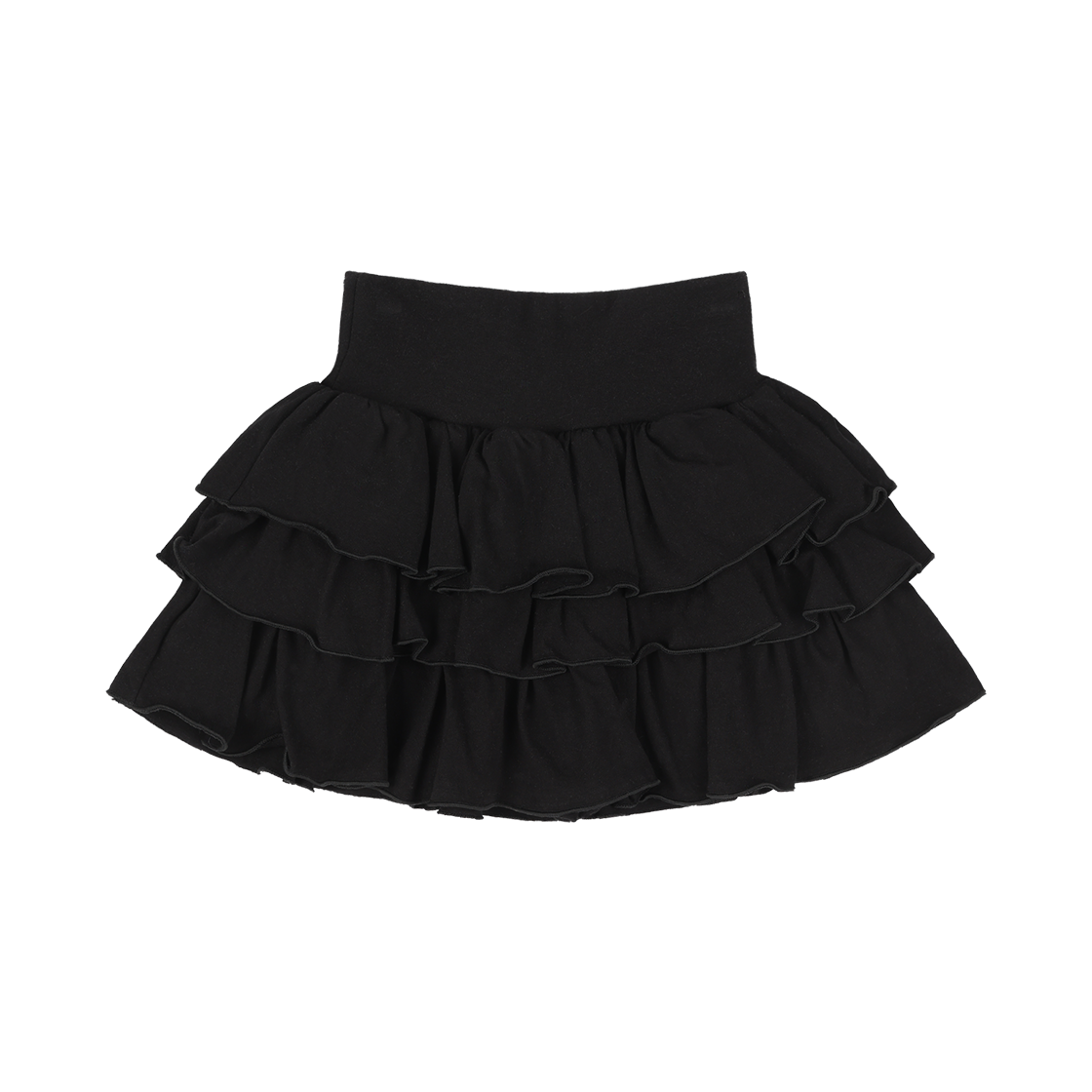 F24QD874 Fancy Club Puff Sweat Cancan Mini Skirt Black - #2