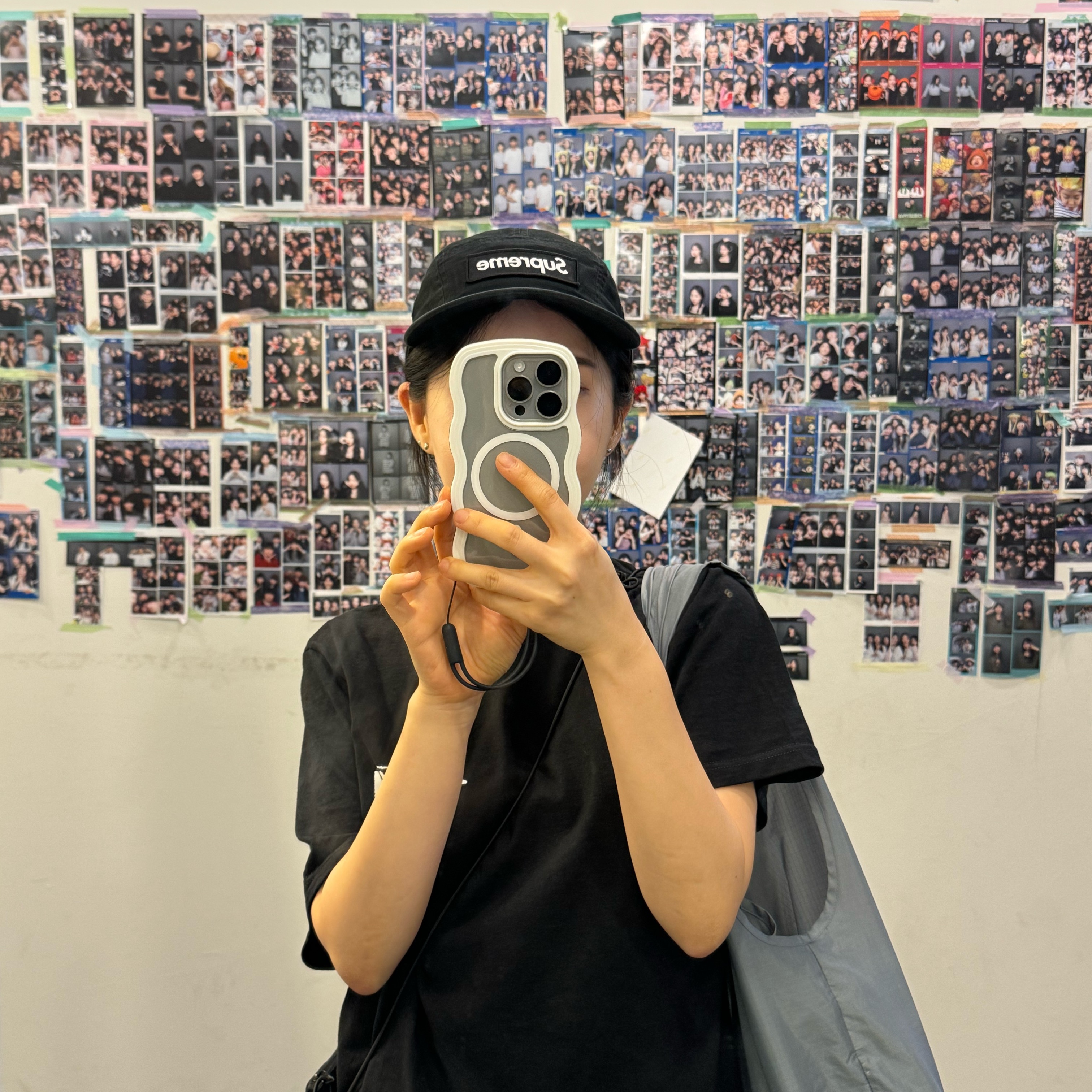 Supreme Washed Chino Twill Camp Cap Black 착용 스타일