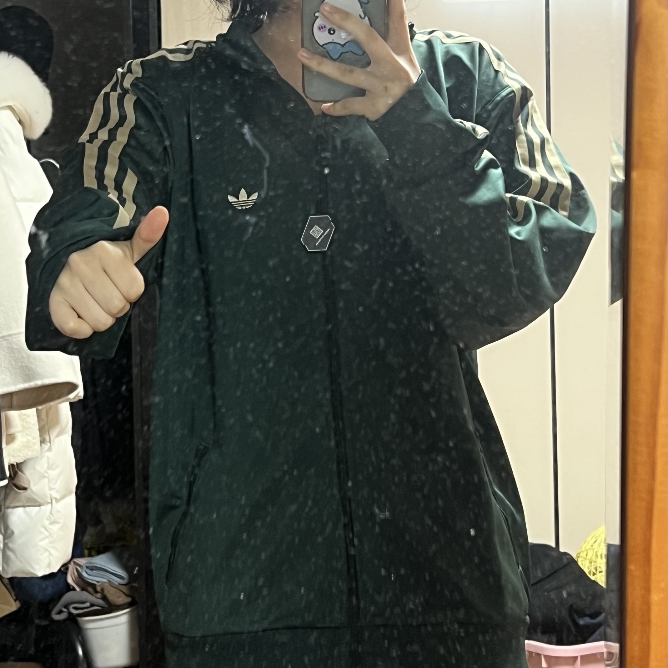 Adidas Originals Beckenbauer Track Jacket Shadow Green - KR Sizing 착용 스타일