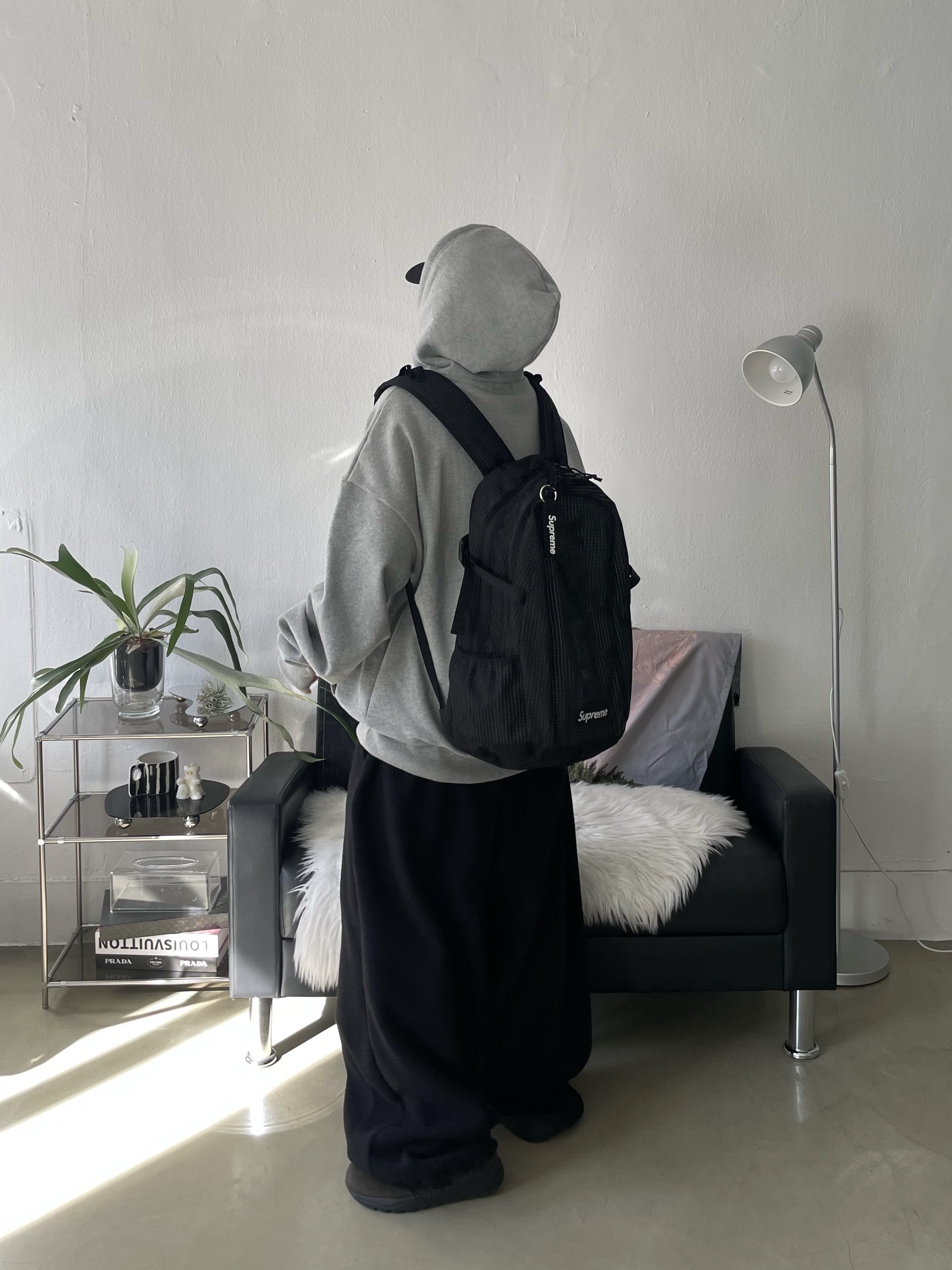 Supreme Backpack Black - 24SS, Carhartt Canvas Cap Navy 착용 스타일 - 1