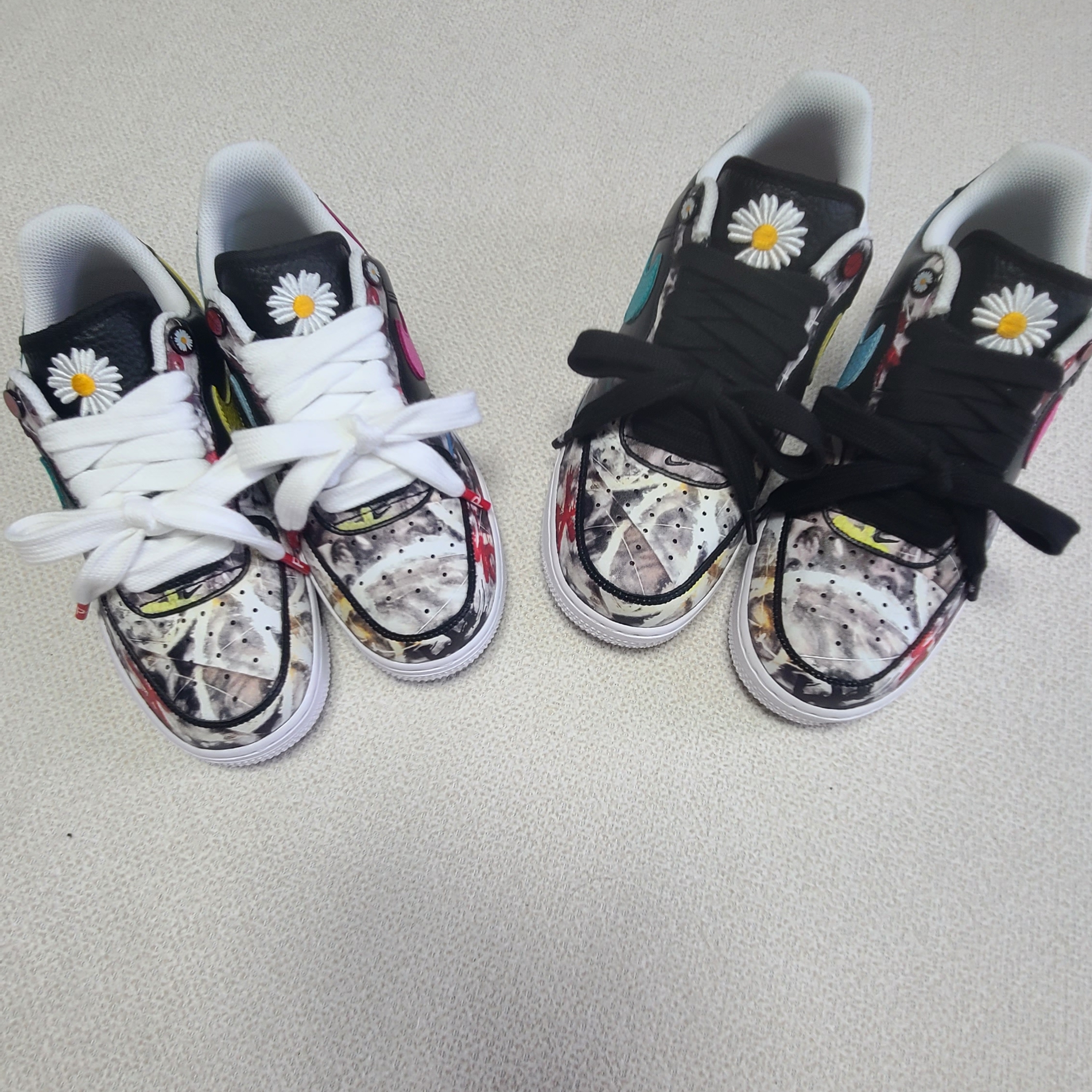 Nike x Peaceminusone Air Force 1 Low Para-Noise 3.0 Black and Multicolor 착용 스타일 - 1