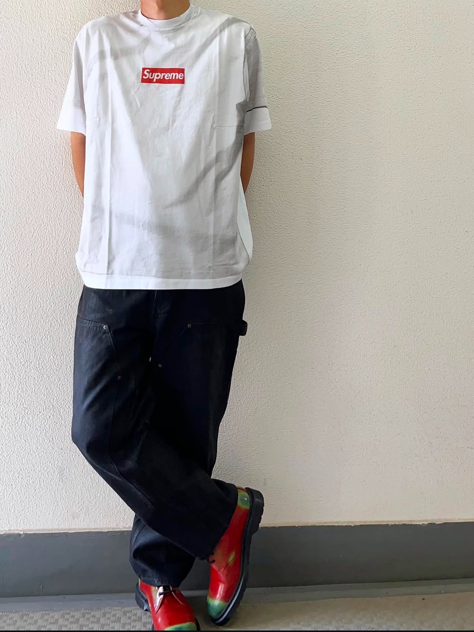 Dr. Martens x Supreme 1461 Multi 착용 스타일 - 2
