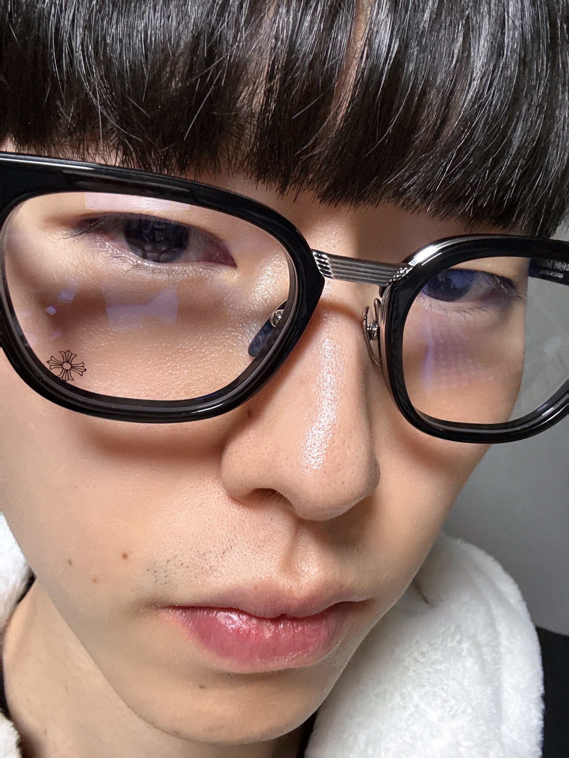 Chrome Hearts Duck Butter Black Shiny Silver 착용 스타일