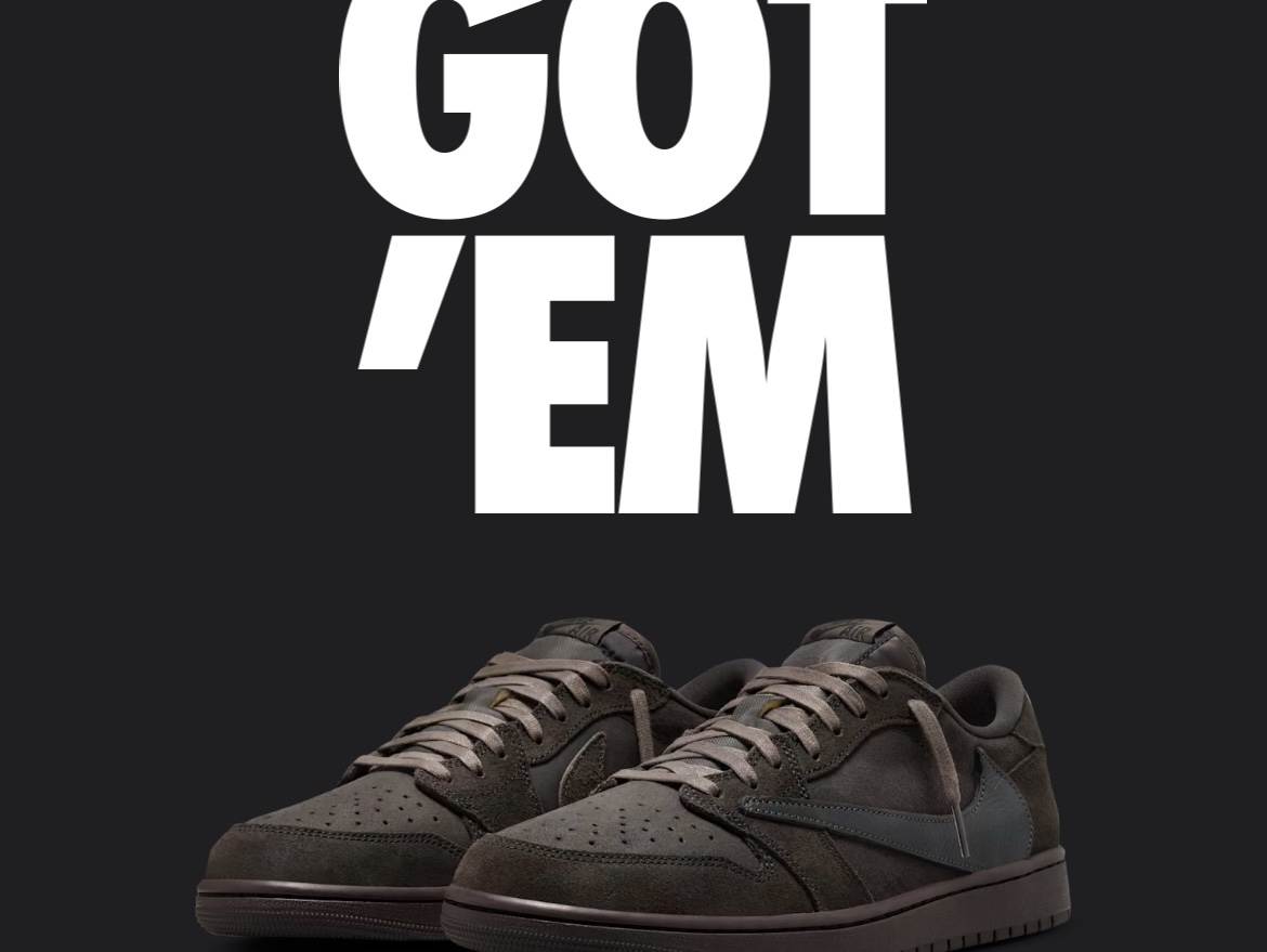 Jordan 1 x Travis Scott Retro Low OG SP Velvet Brown and Dark Mocha, (PS) Jordan 1 x Travis Scott Retro Low OG SP Velvet Brown and Dark Mocha 착용 스타일 - 1