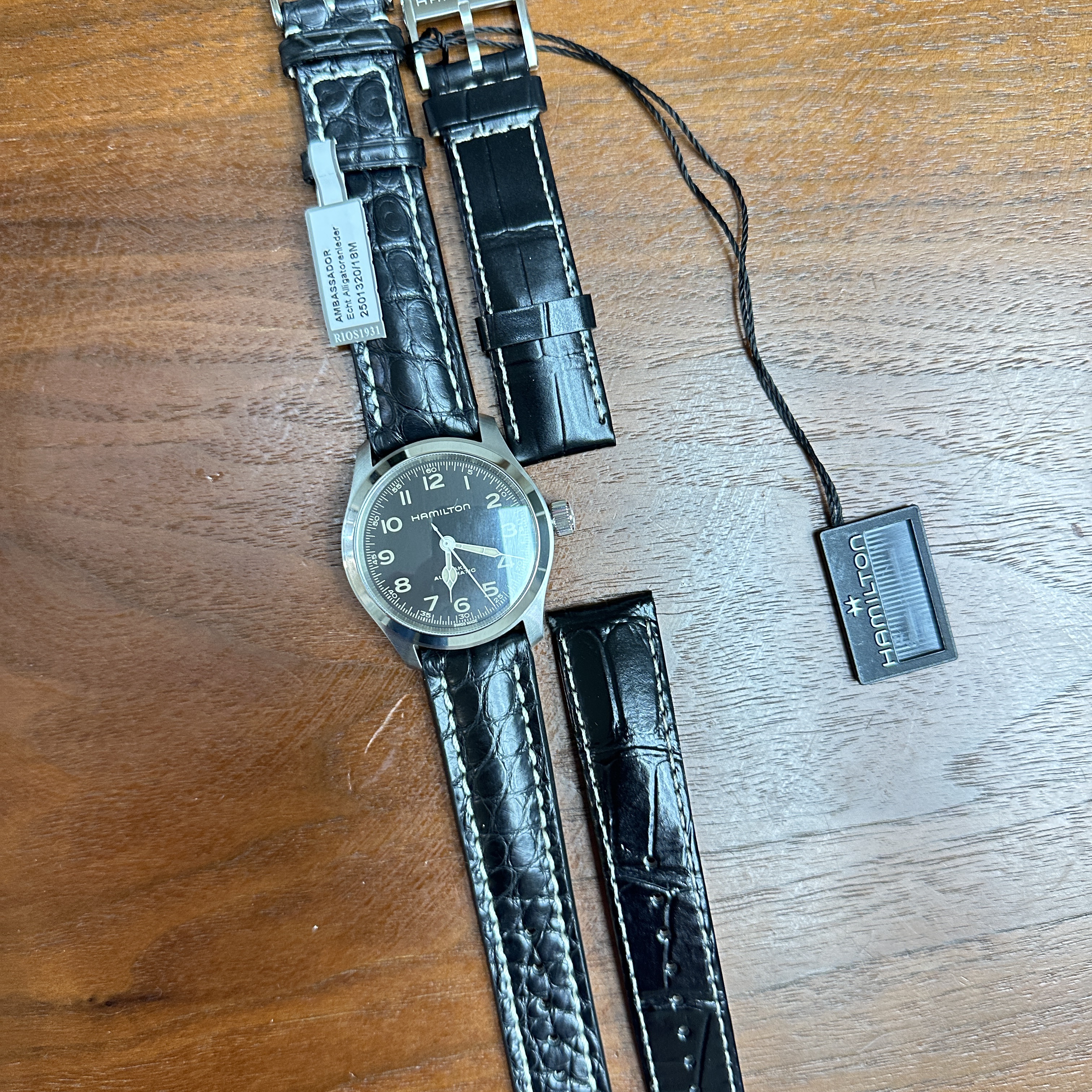 Hamilton Khaki Field Murph 38mm Automatic Stainless Steel Leather Black 착용 스타일 - 2