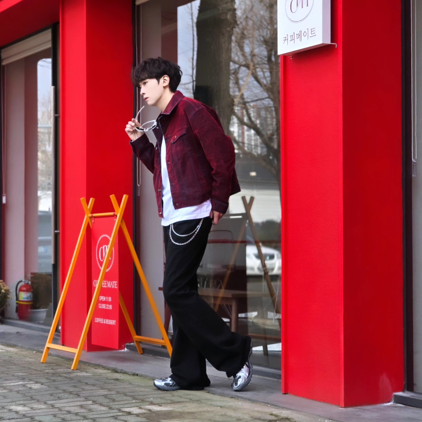 Diesel Dx1446 Red Enamel Stainless Steel Chain Necklace Silver, Asics x Unaffected Gel-Kayano 14 Silver Moon 착용 스타일 - 3