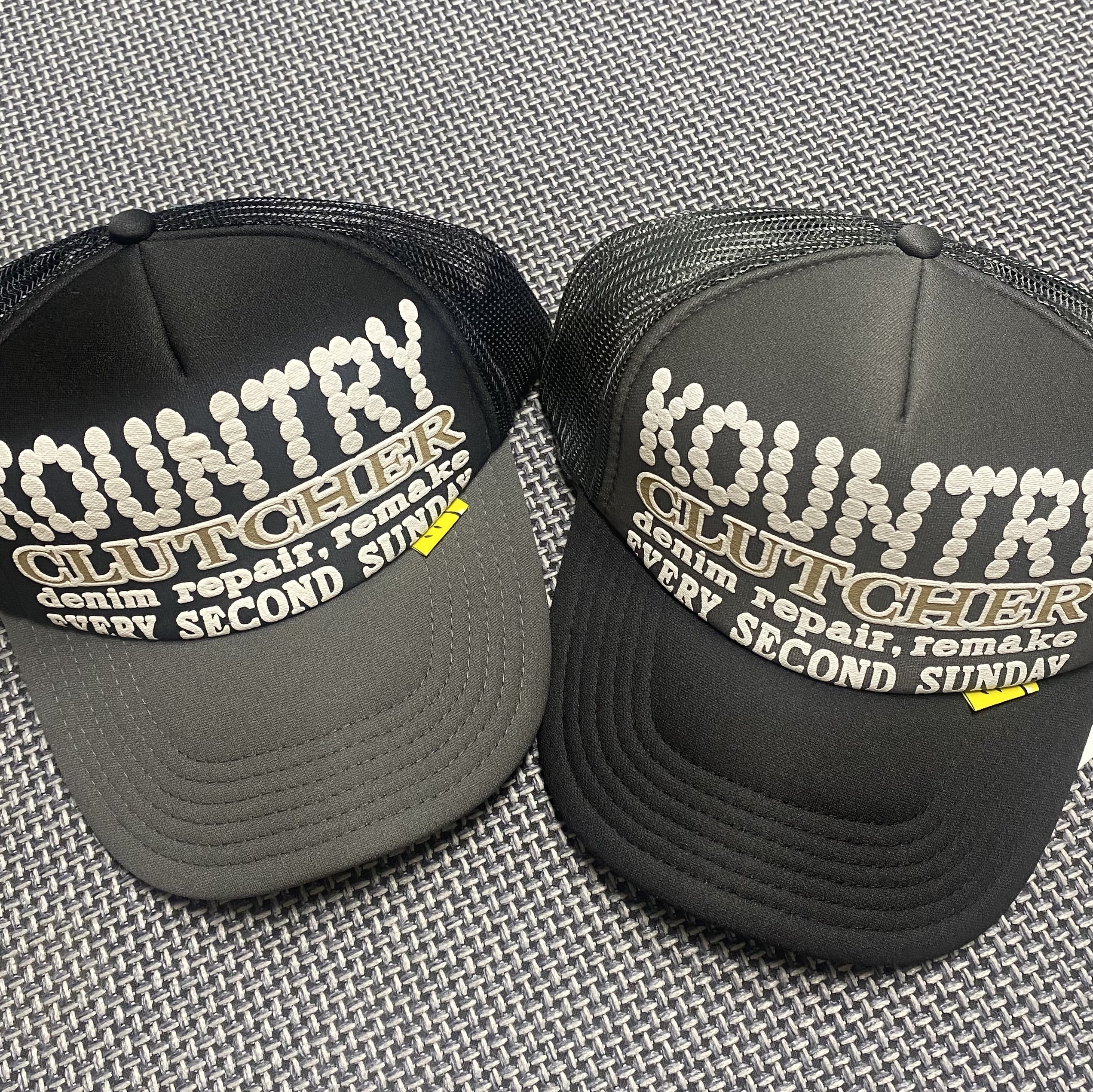Kapital Kountry Pearl Clutcher Truck Cap Black Grey, Kapital Kountry Pearl Clutcher Truck Cap Grey Black 착용 스타일