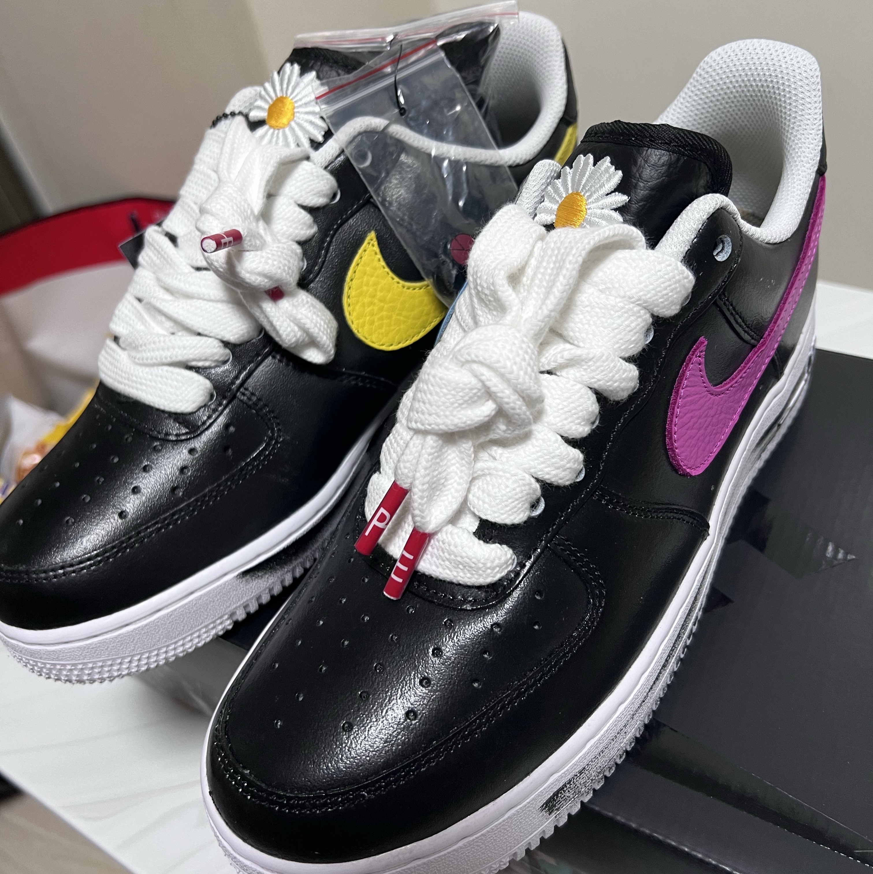 Nike x Peaceminusone Air Force 1 Low Para-Noise 3.0 Black and Multicolor 착용 스타일 - 1